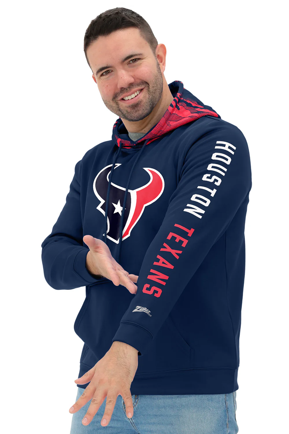 Zubaz NFL Men's Front and Sleeve Print Camo Line Hood Hoodie, HOUSTON TEXANS - Image 26