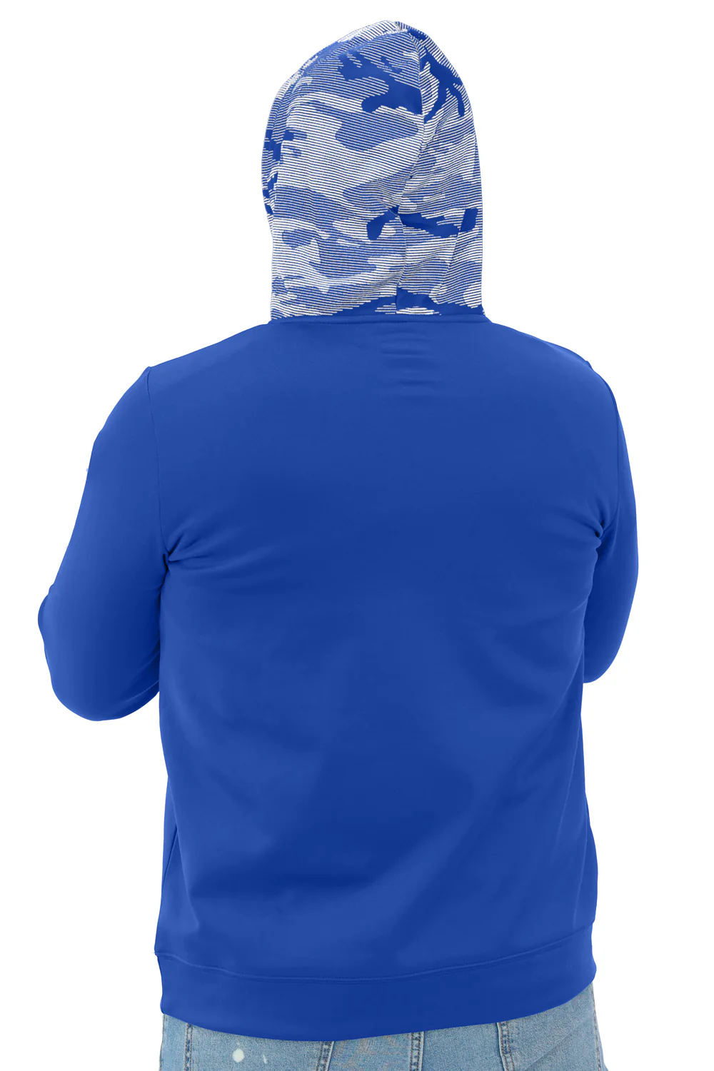 Zubaz NFL Men's Front and Sleeve Print Camo Line Hood Hoodie, INDIANAPOLIS COLTS - Image 7