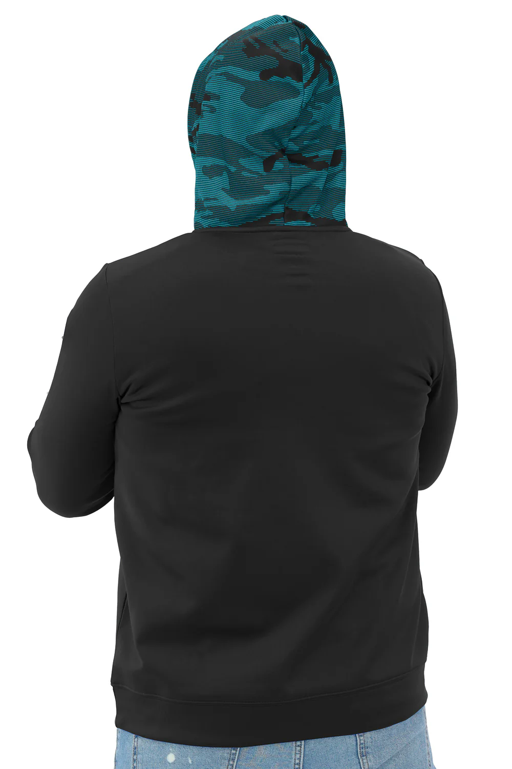 Zubaz NFL   Men's Front and Sleeve Print Camo Line Hood Hoodie, JACKSONVILLE JAGUARS - Image 27