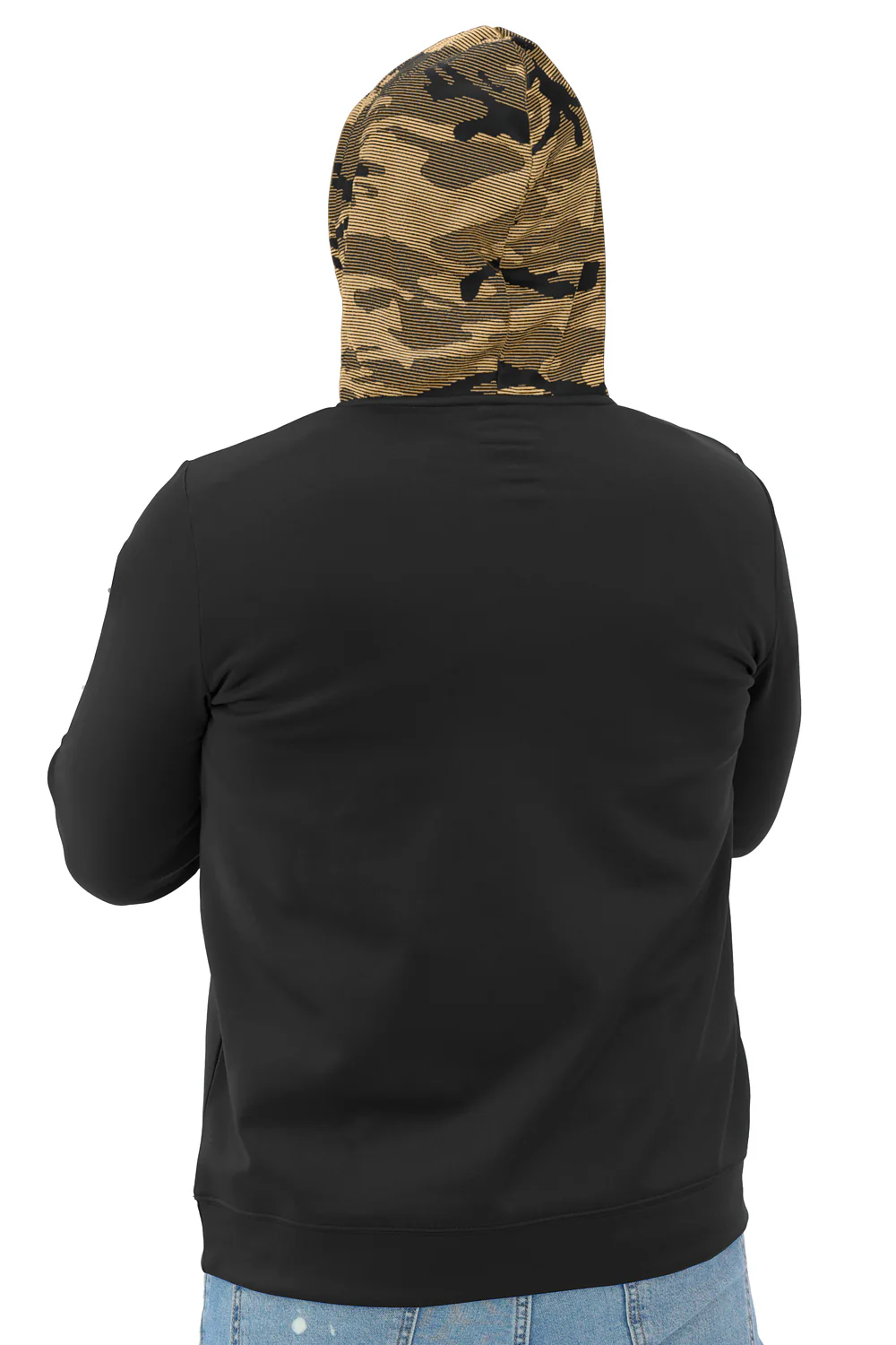Zubaz NFL Men's Front and Sleeve Print Camo Line Hood Hoodie, NEW ORLEANS SAINTS - Image 11