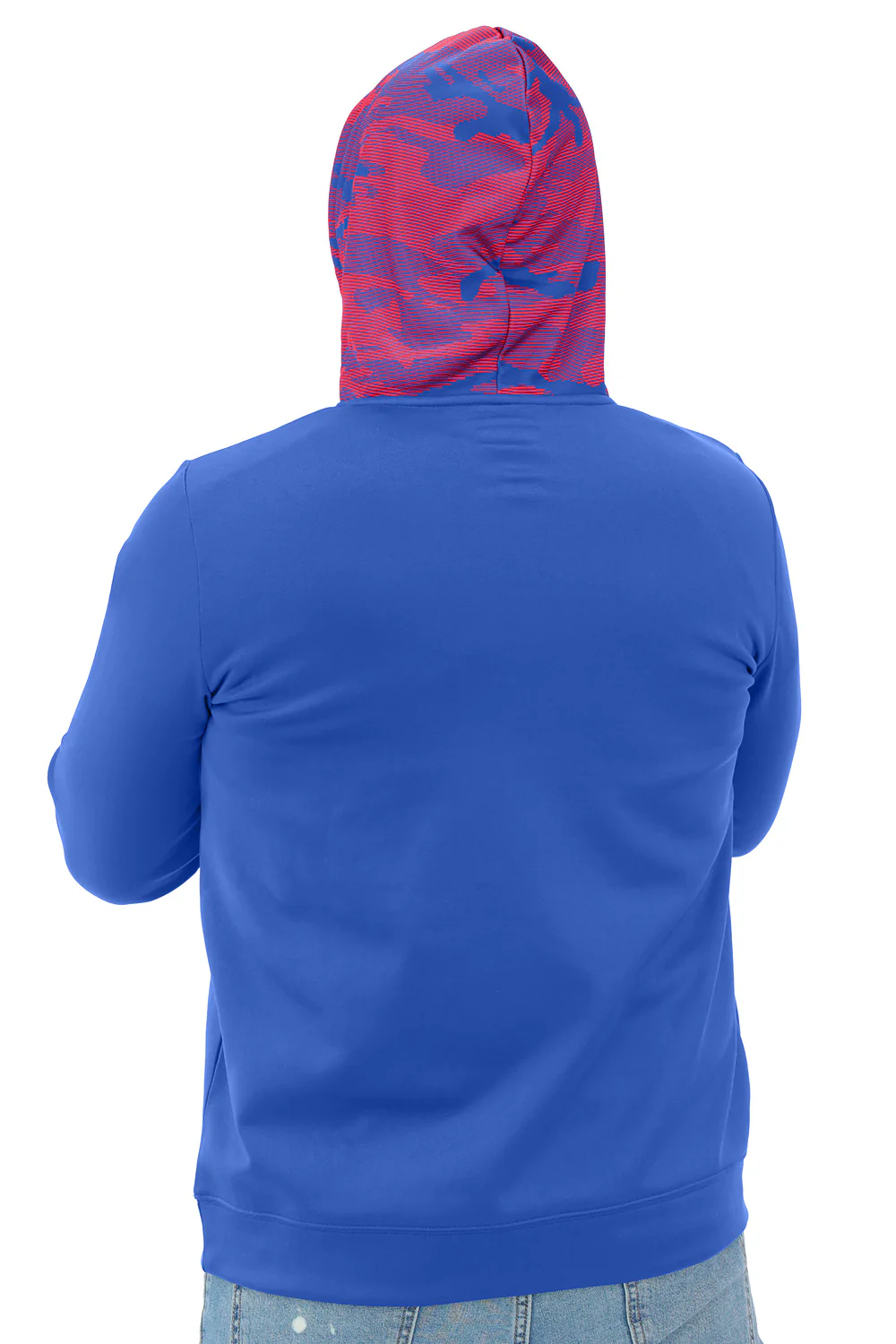Zubaz NFL Men's Front and Sleeve Print Camo Line Hood Hoodie, NEW YORK GIANTS - Image 11