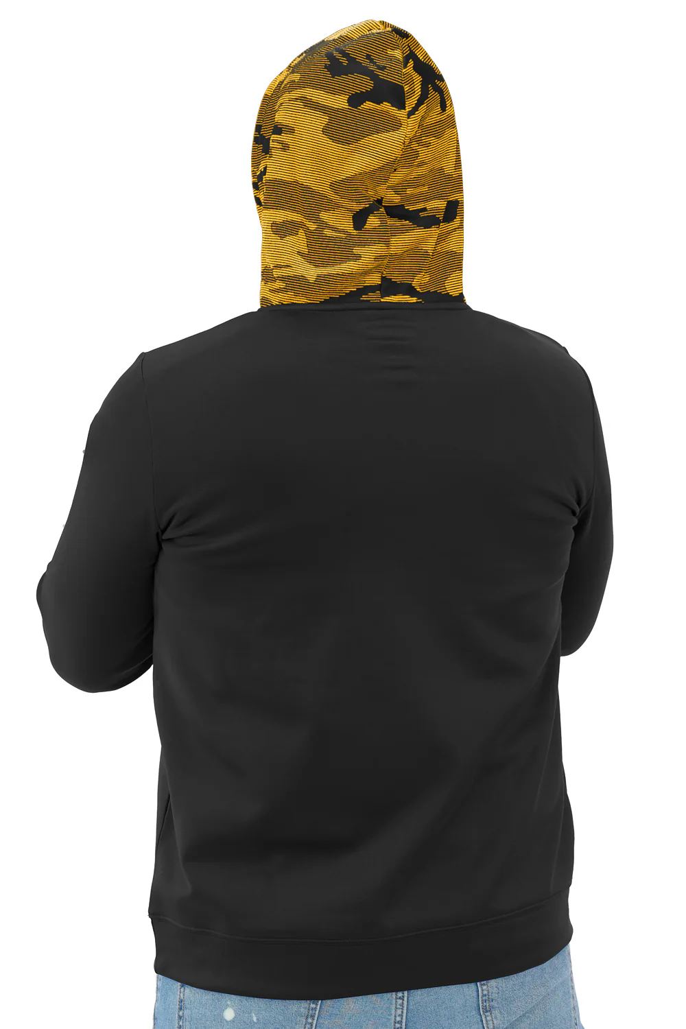 Zubaz NFL Men's Front and Sleeve Print Camo Line Hood Hoodie, PITTSBURGH STEELERS - Image 2