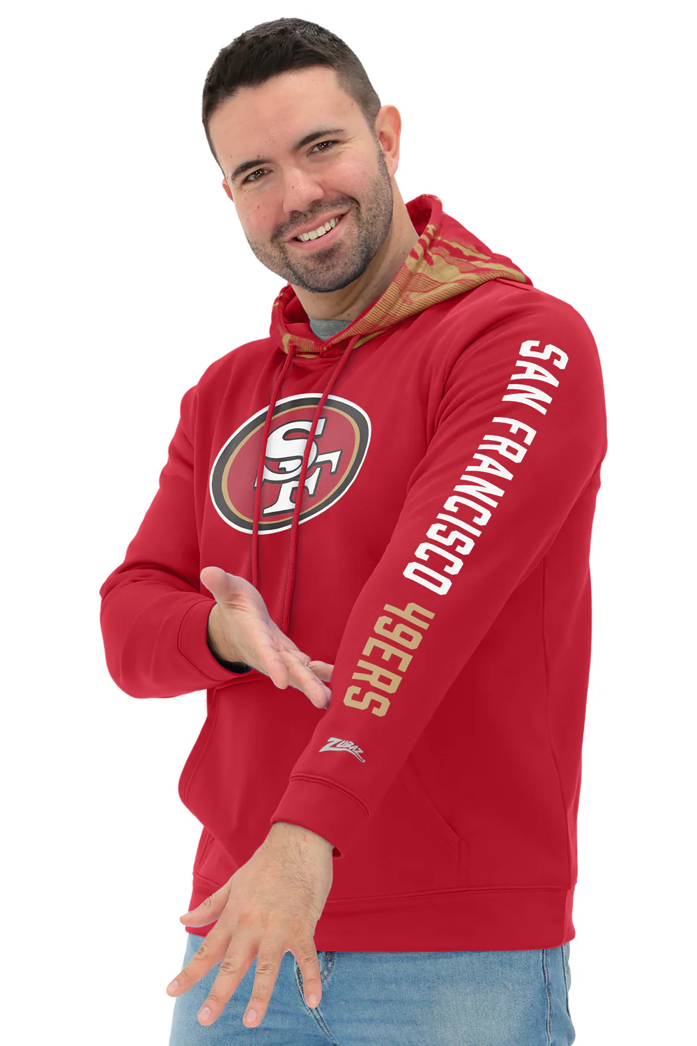 Zubaz NFL Men's Front and Sleeve Print Camo Line Hood Hoodie, SAN FRANCISCO 49ERS - Image 14