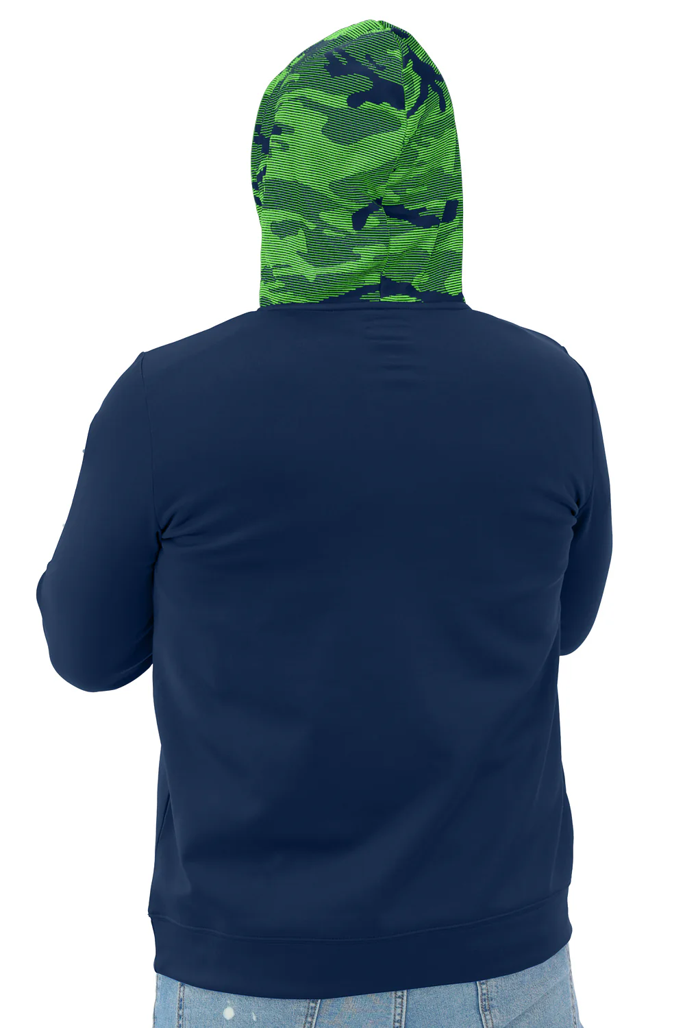 Zubaz NFL Men's Front and Sleeve Print Camo Line Hood Hoodie, SEATTLE SEAHAWKS - Image 26