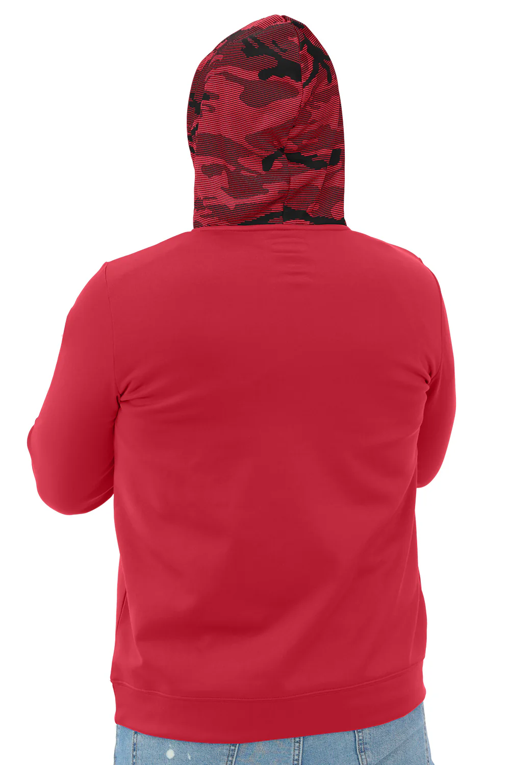Zubaz NFL Men's Front and Sleeve Print Camo Line Hood Hoodie, TAMPA BAY BUCCANEERS - Image 2
