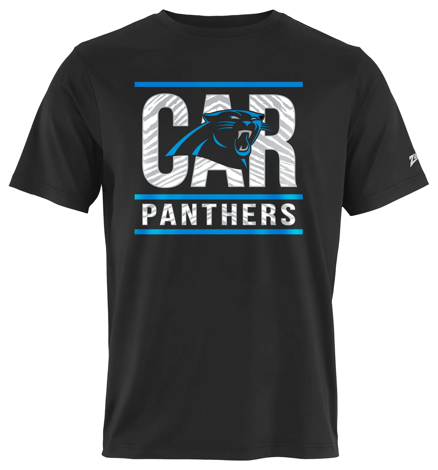 Zubaz NFL Men's Goal Line Team Color Short Sleeve T-Shirt, Carolina Panthers - Image 6