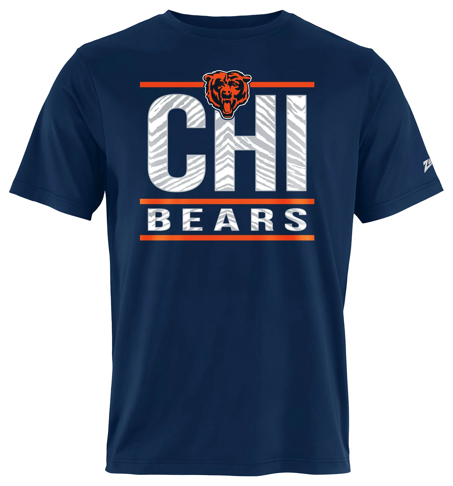 Zubaz NFL Men's Goal Line Team Color Short Sleeve T-Shirt, Chicago Bears - Image 16