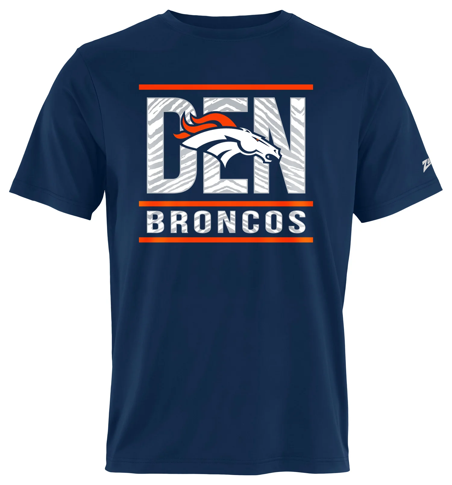 Zubaz NFL Men's Goal Line Team Color Short Sleeve T-Shirt, Denver Broncos - Image 11