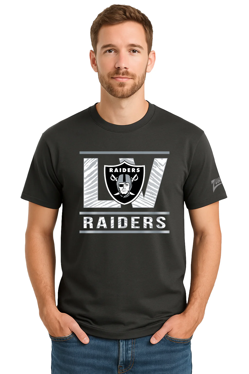 Zubaz NFL Men's Goal Line Team Color Short Sleeve T-Shirt, Las Vegas Raiders - Image 40