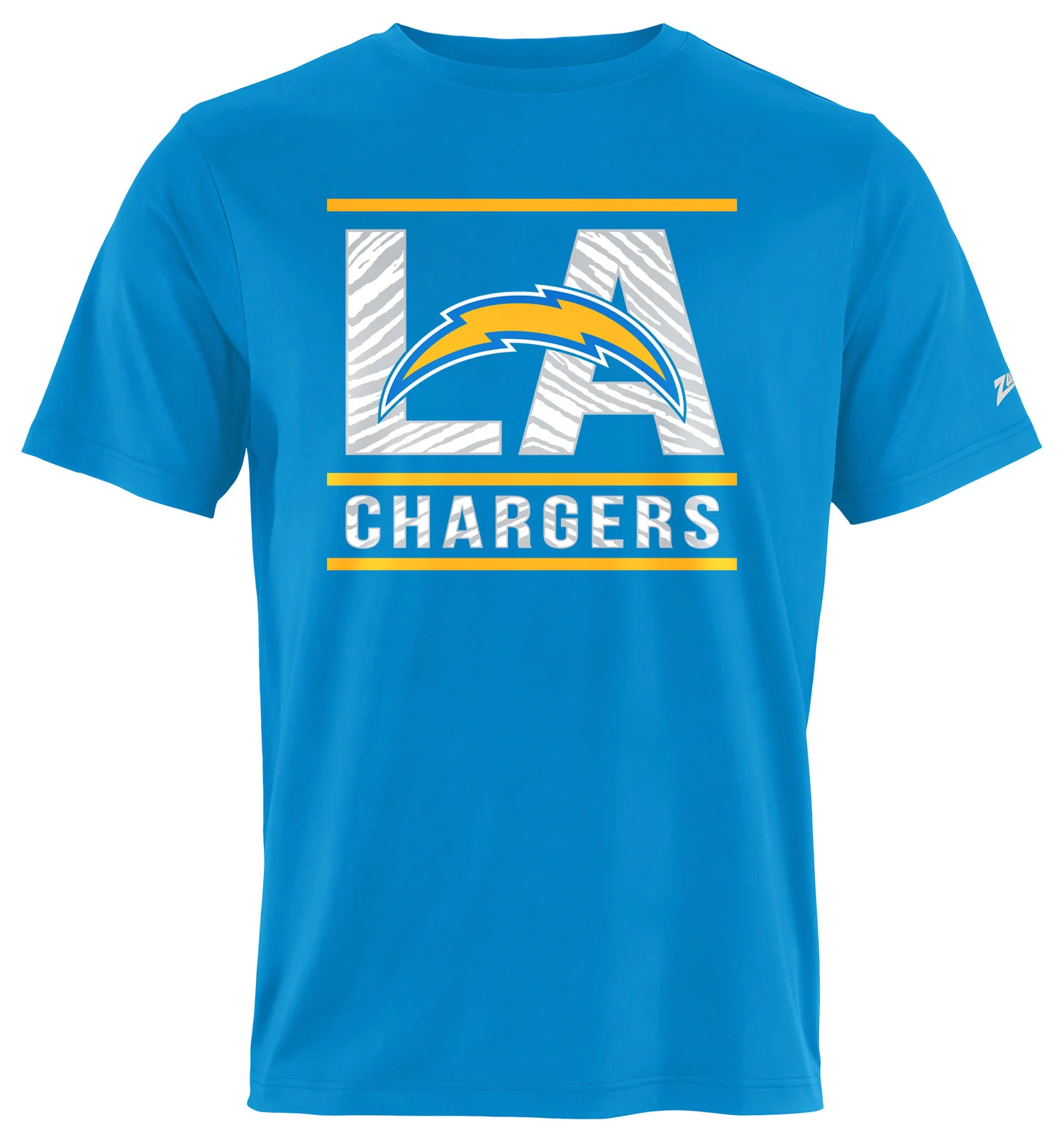 Zubaz NFL Men's Goal Line Team Color Short Sleeve T-Shirt, Los Angeles Chargers - Image 21