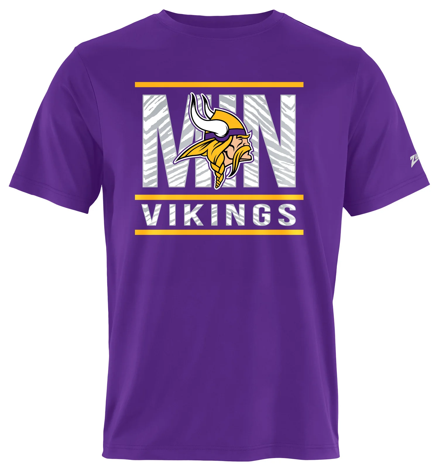 Zubaz NFL Men's Goal Line Team Color Short Sleeve T-Shirt, Minnesota Vikings - Image 16