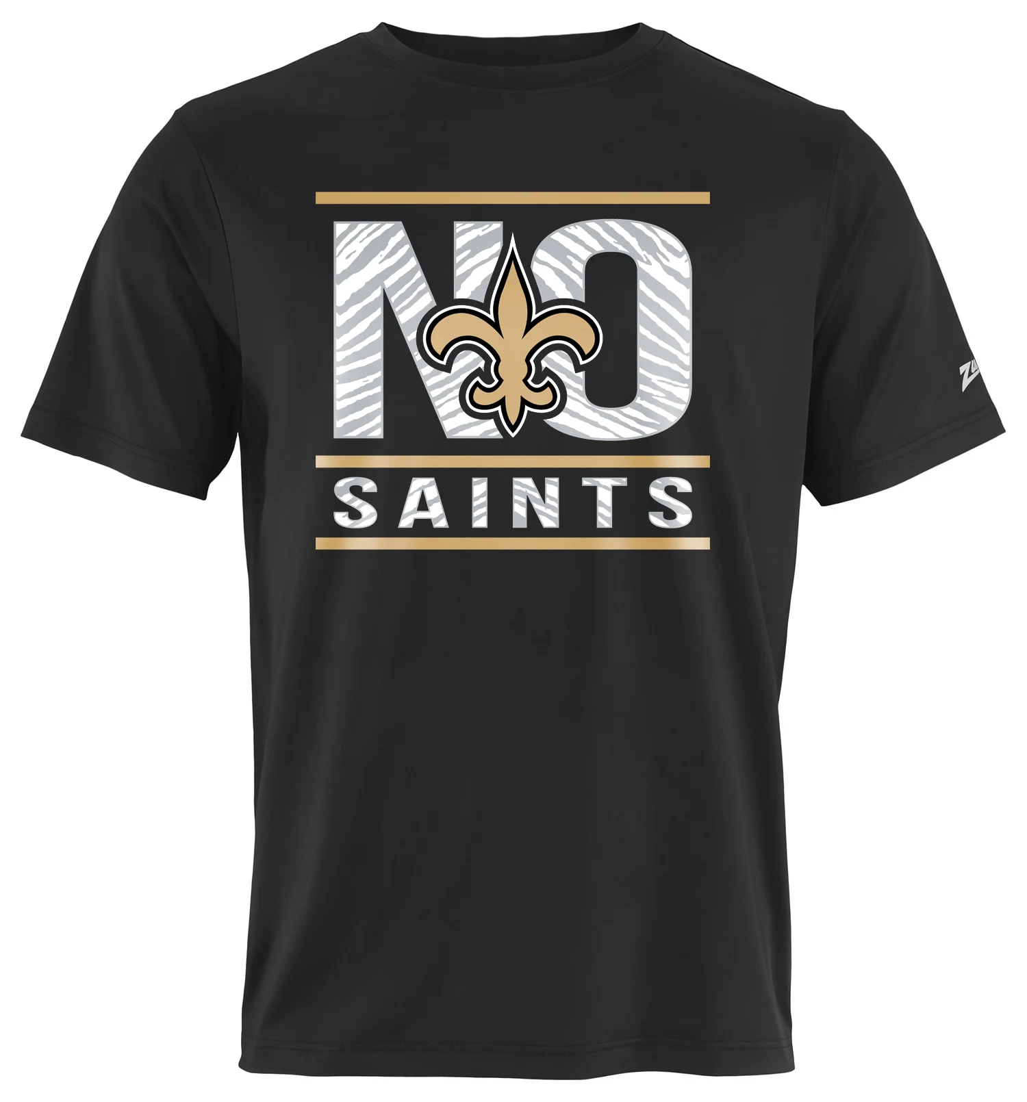 Zubaz NFL Men's Goal Line Team Color Short Sleeve T-Shirt, New Orleans Saints - Image 41