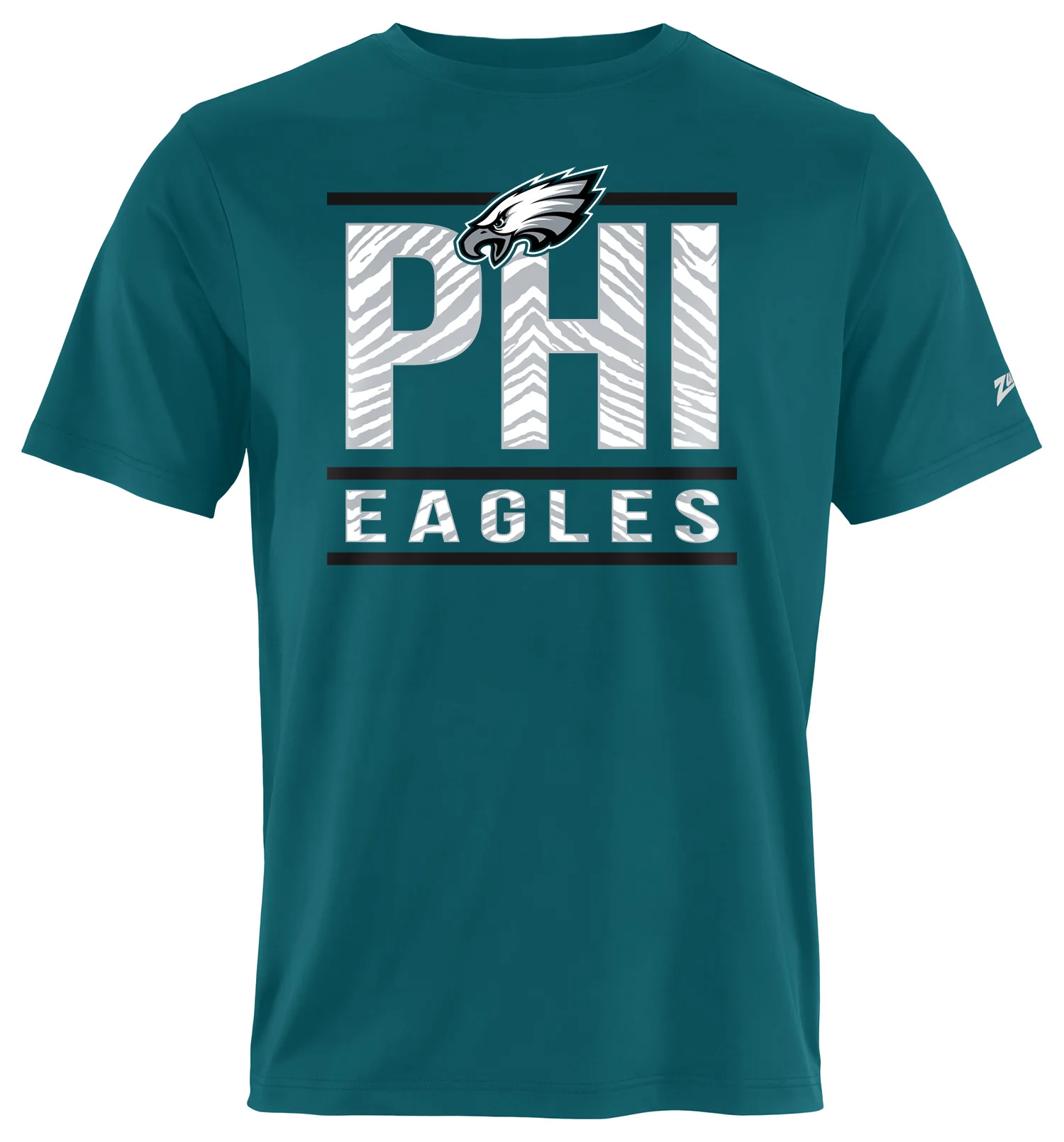 Zubaz NFL Men's Goal Line Team Color Short Sleeve T-Shirt, Philadelphia Eagles - Image 2
