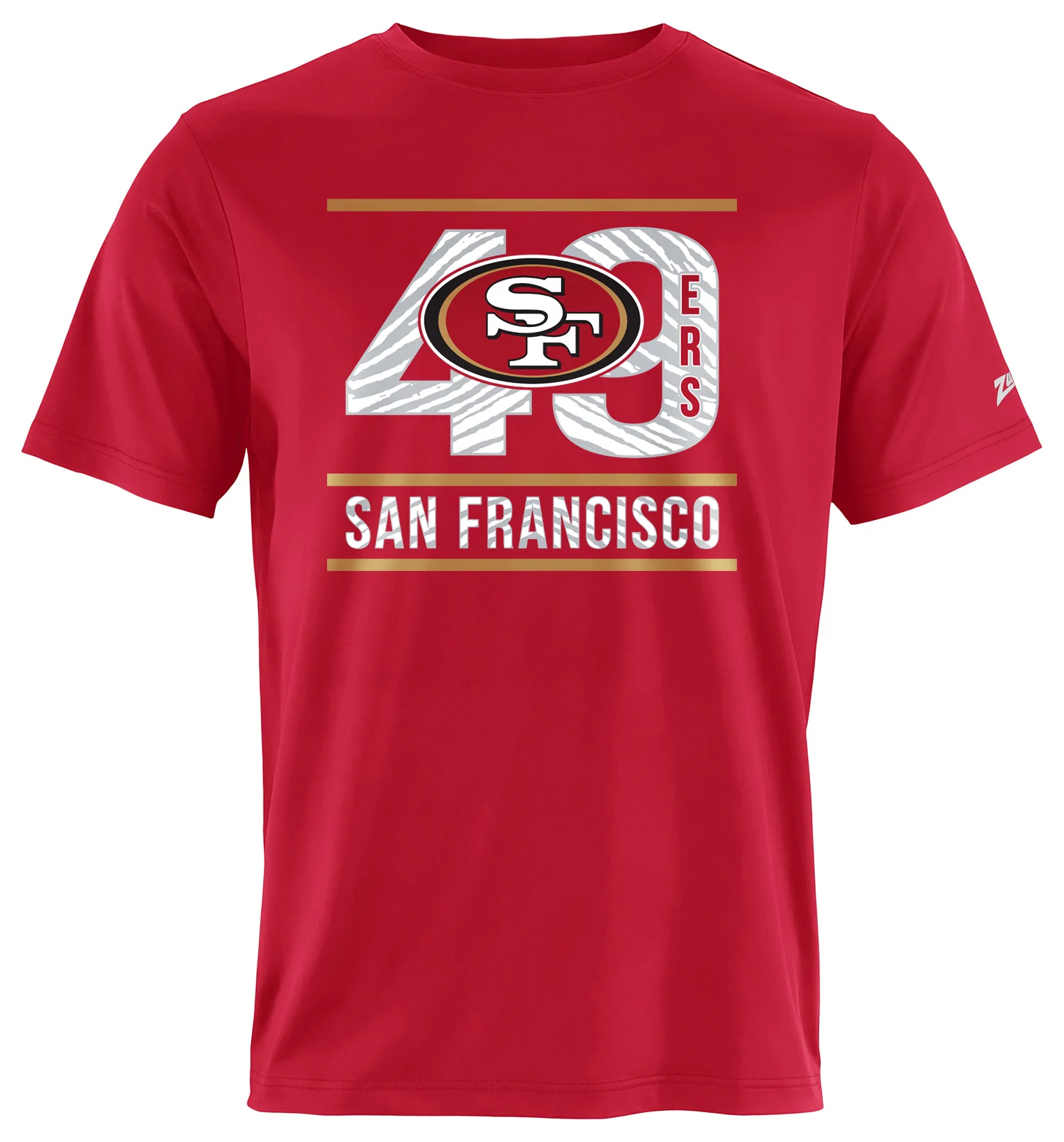 Zubaz NFL Men's Goal Line Team Color Short Sleeve T-Shirt, San Francisco 49ers - Image 31