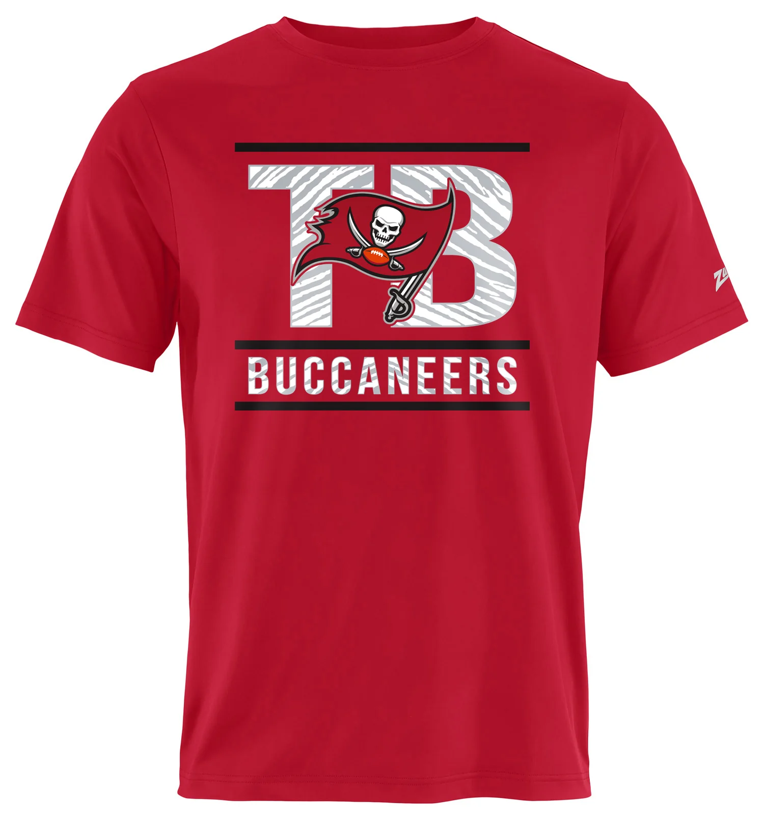 Zubaz NFL Men's Goal Line Team Color Short Sleeve T-Shirt, Tampa Bay Buccaneers - Image 6