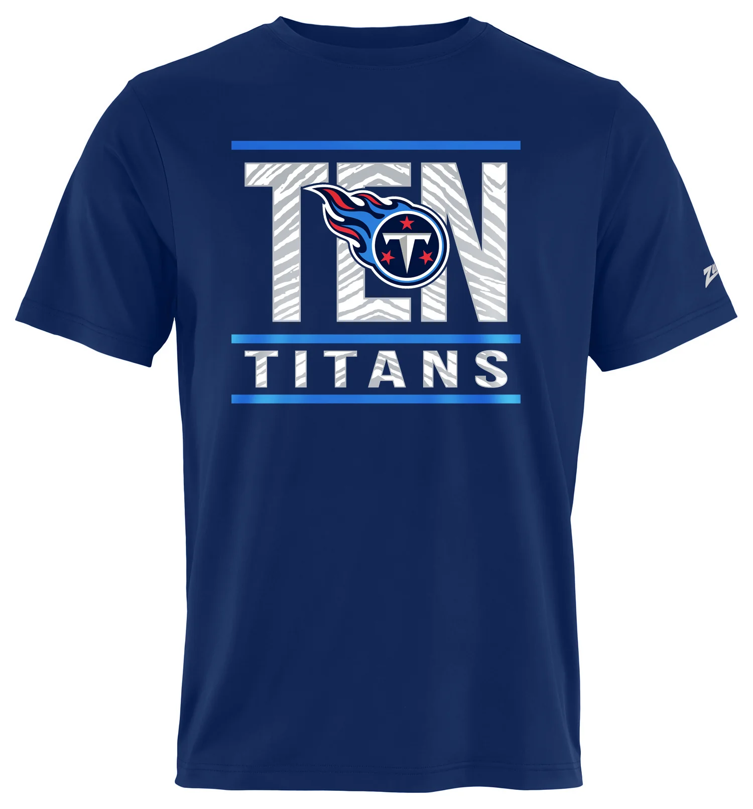 Zubaz NFL Men's Goal Line Team Color Short Sleeve T-Shirt, Tennessee Titans - Image 11