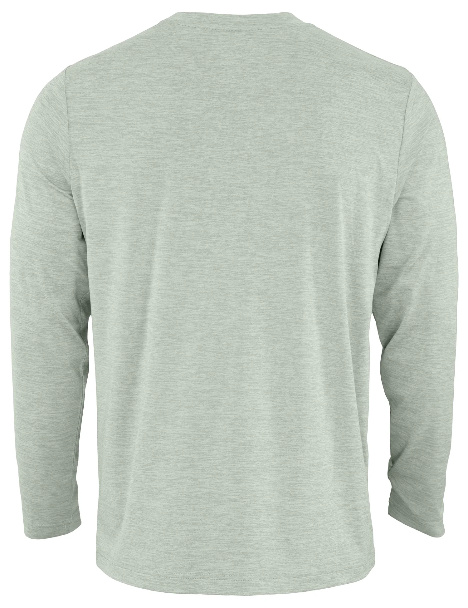 Zubaz NFL Men's Hail Mary Heather Gray Long Sleeve T-Shirt, New England Patriots - Image 2