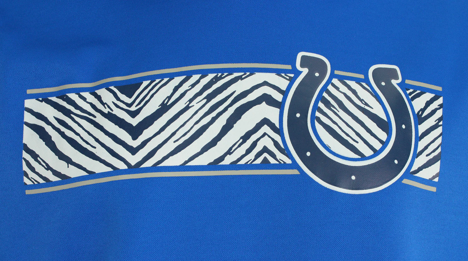 Zubaz NFL Men's Indianapolis Colts Zebra Team Logo Hoodie - Image 3