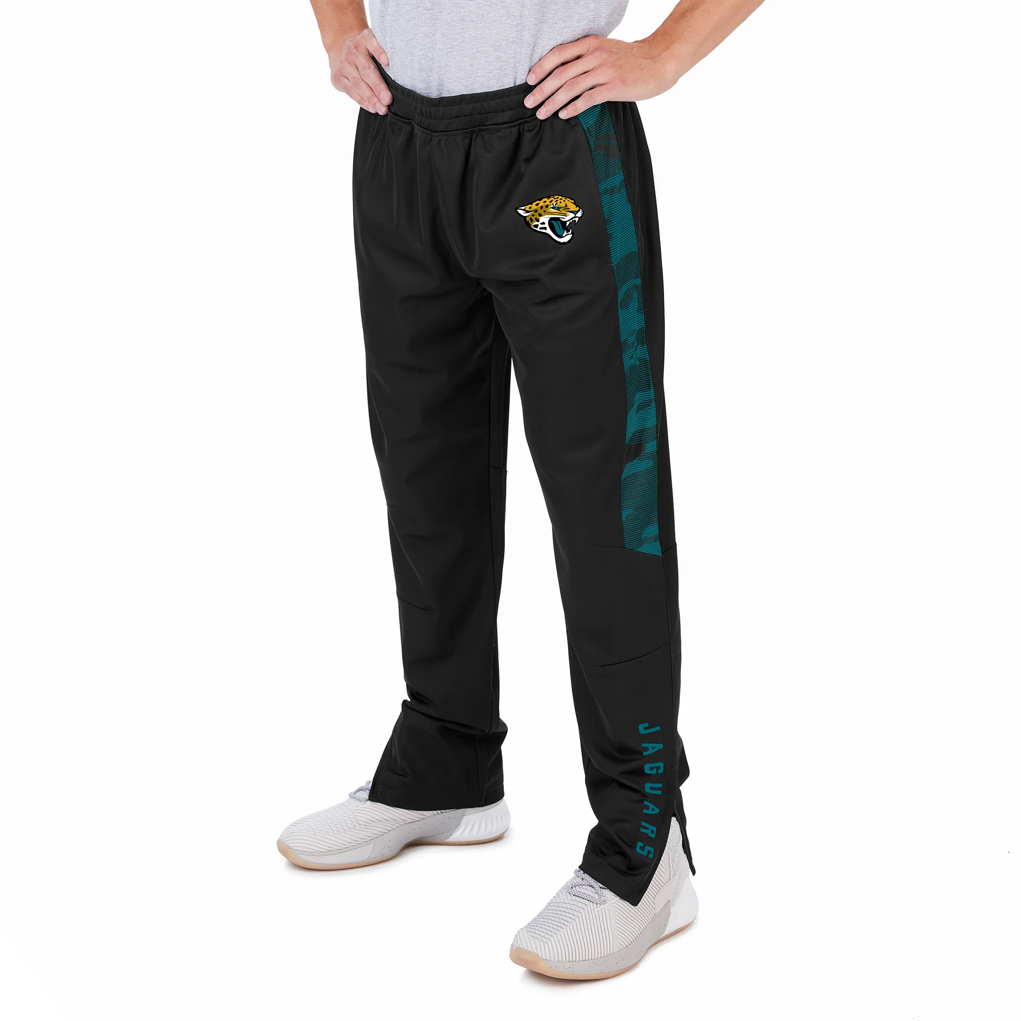 Zubaz NFL Men's Jacksonville Jaguars Track Pants W/ Camo Lines Side Panels - Image 4