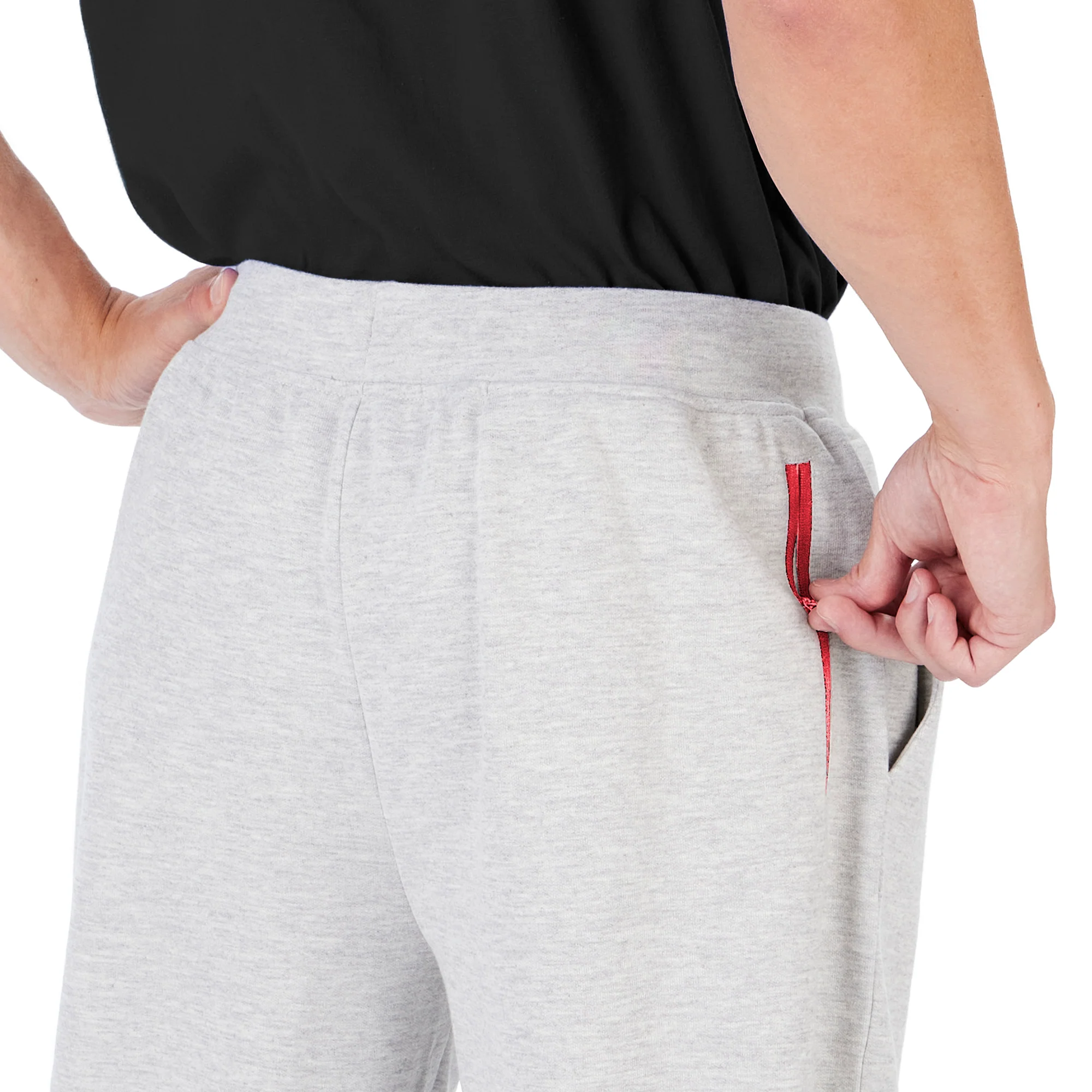 Zubaz NFL Men's Kansas City Chiefs Heather Gray Speed Jogger - Image 3