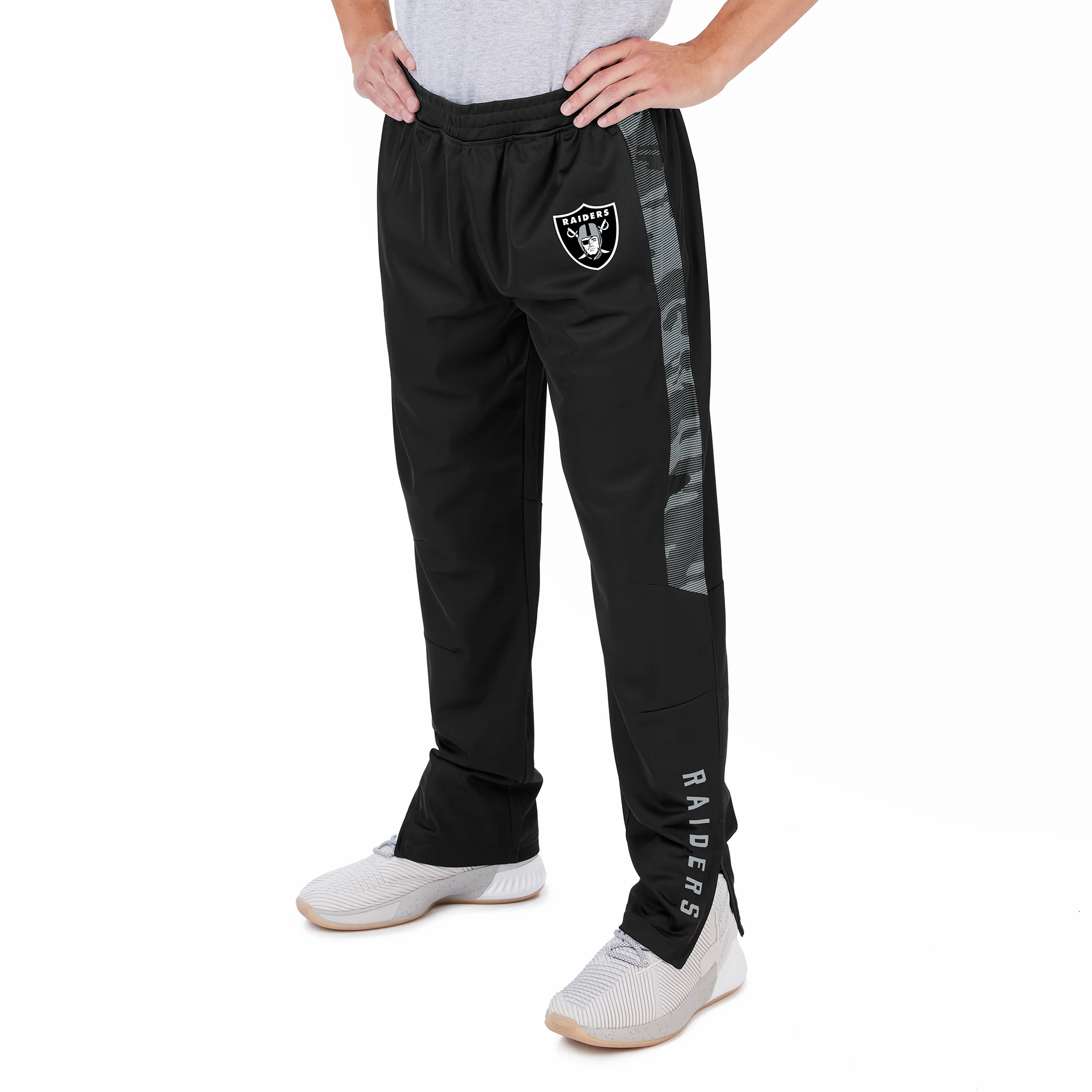 Zubaz NFL Men's Las Vegas Raiders Track Pants W/ Camo Lines Side Panels - Image 3