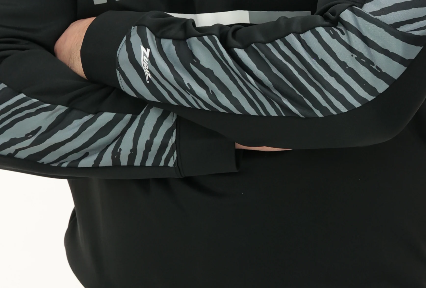 Zubaz NFL Men's Linebacker 2 Color Zebra Long Sleeve Panel Crewneck Sweatshirt, MIAMI DOLPHINS - Image 39