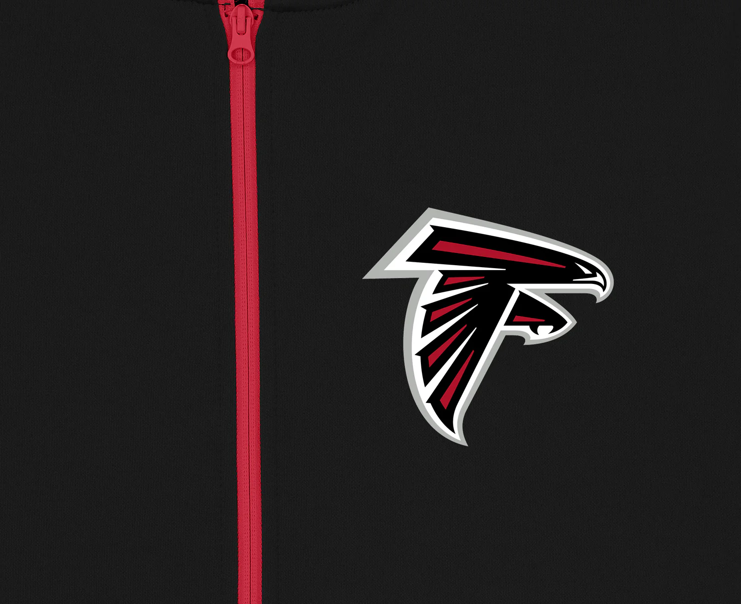 Zubaz NFL Men's Logo 2 Color Zebra Bands and Hood Liner Full Zip Hoodie, ATLANTA FALCONS - Image 15