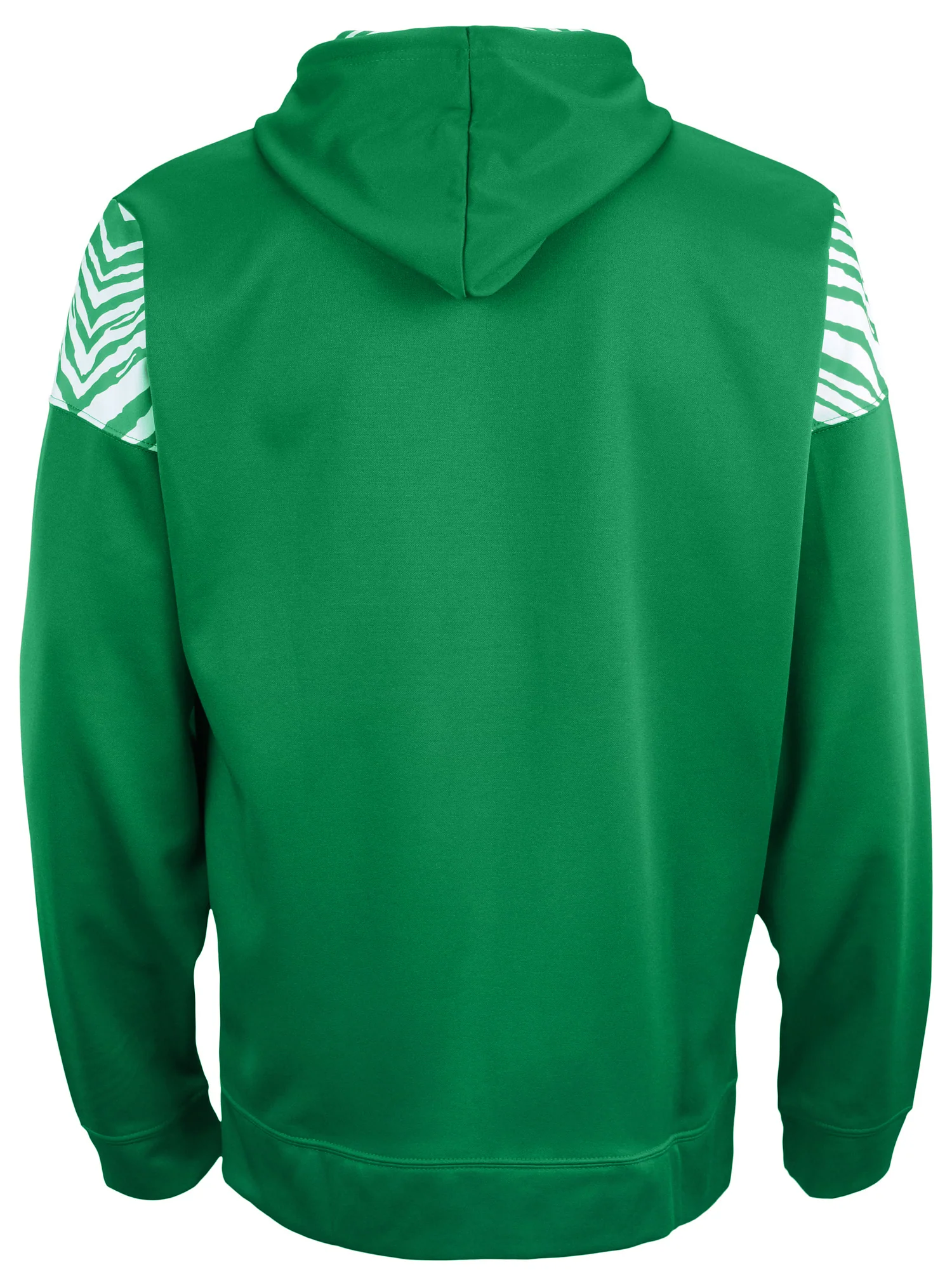 Zubaz NFL Men's Logo 2 Color Zebra Bands and Hood Liner Full Zip Hoodie, NEW YORK JETS - Image 5
