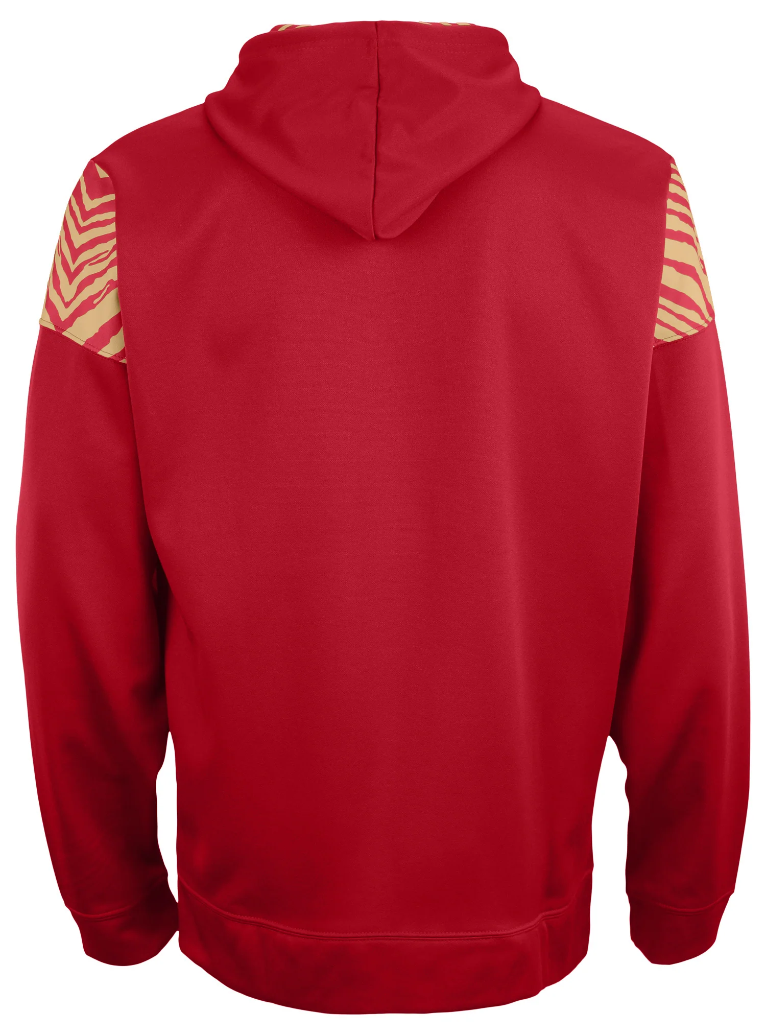 Zubaz NFL Men's Logo 2 Color Zebra Bands and Hood Liner Full Zip Hoodie, SAN FRANCISCO 49ERS - Image 3