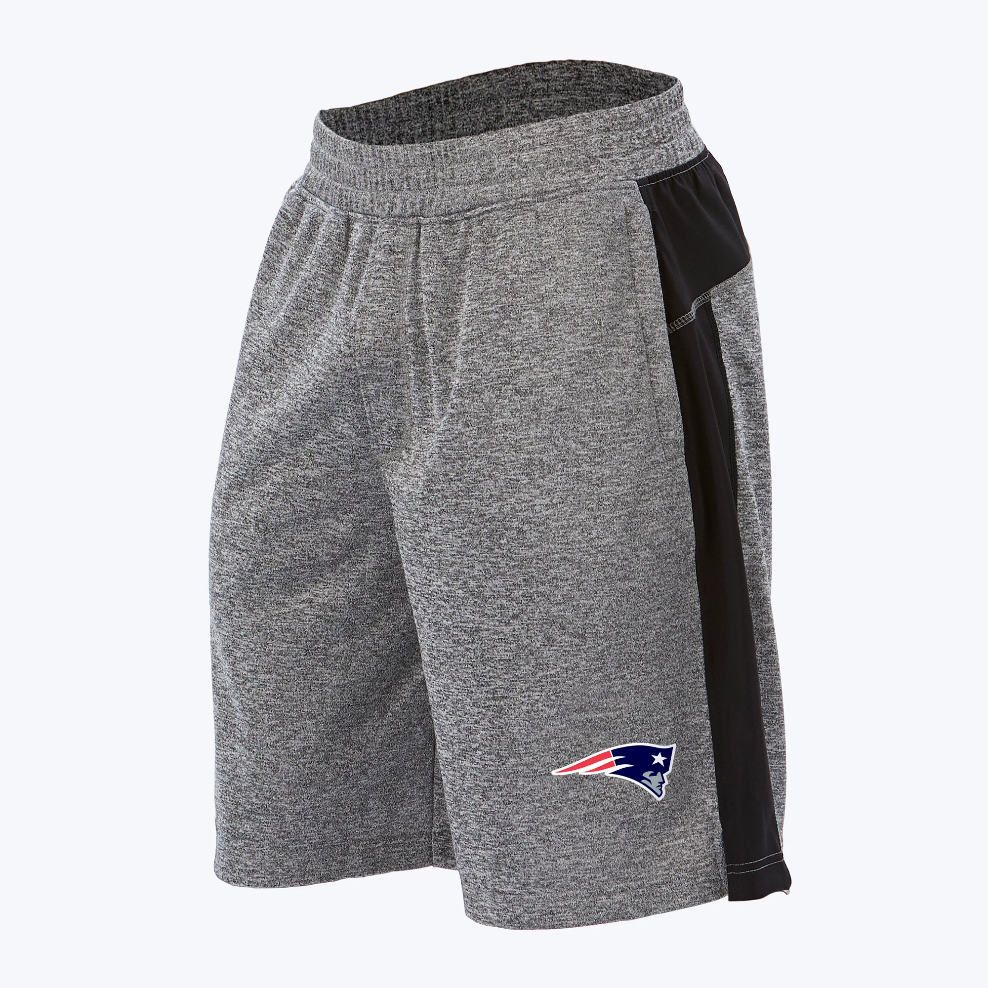 Zubaz NFL Men's New England Patriots Heather Gray French Terry Shorts - Image 8