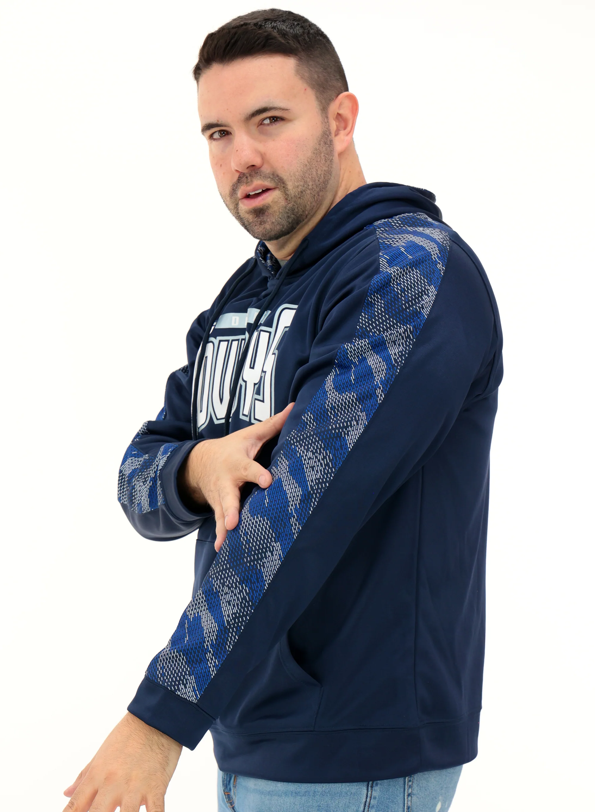 Zubaz NFL Men's Pullover Hoodie With Viper Stripe, Dallas Cowboys - Image 3