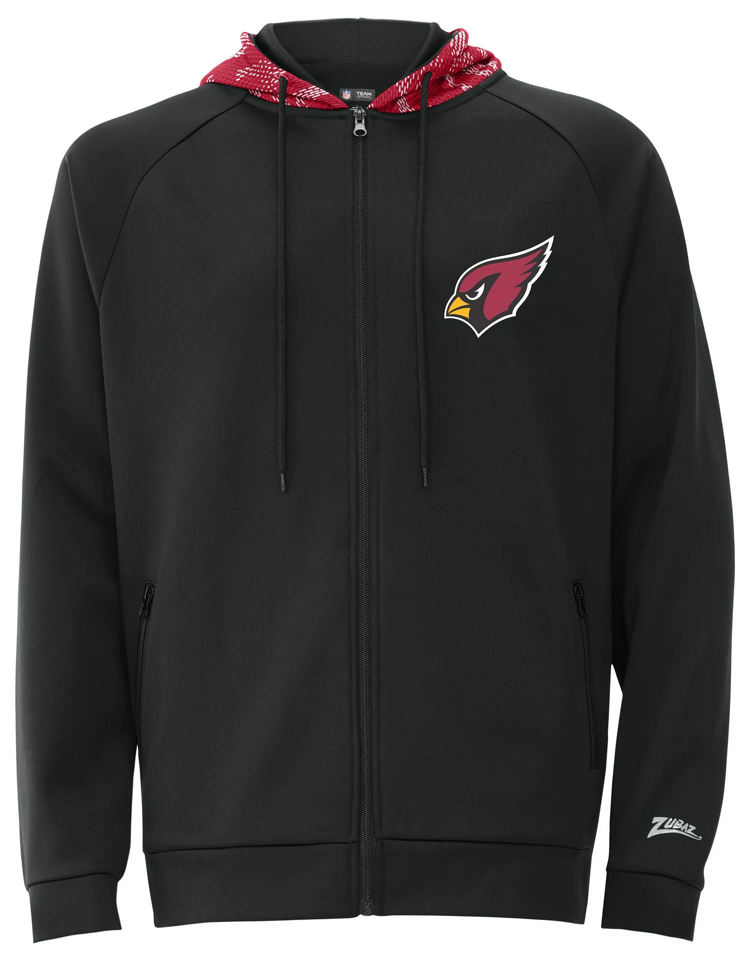 Zubaz NFL Men's Raglan Viper Hood Liner Full Zip Hoodie, ARIZONA CARDINALS - Image 17