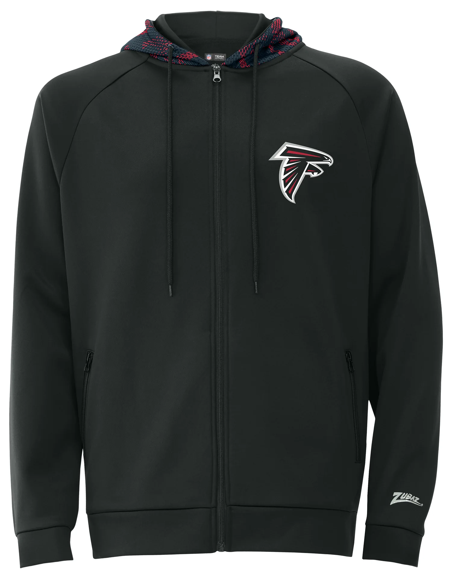 Zubaz NFL Men's Raglan Viper Hood Liner Full Zip Hoodie, ATLANTA FALCONS - Image 13