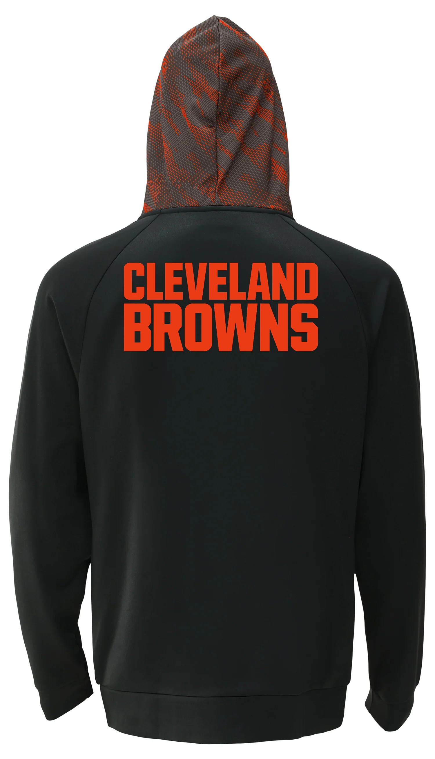 Zubaz NFL Men's Raglan Viper Hood Liner Full Zip Hoodie, CLEVELAND BROWNS - Image 10