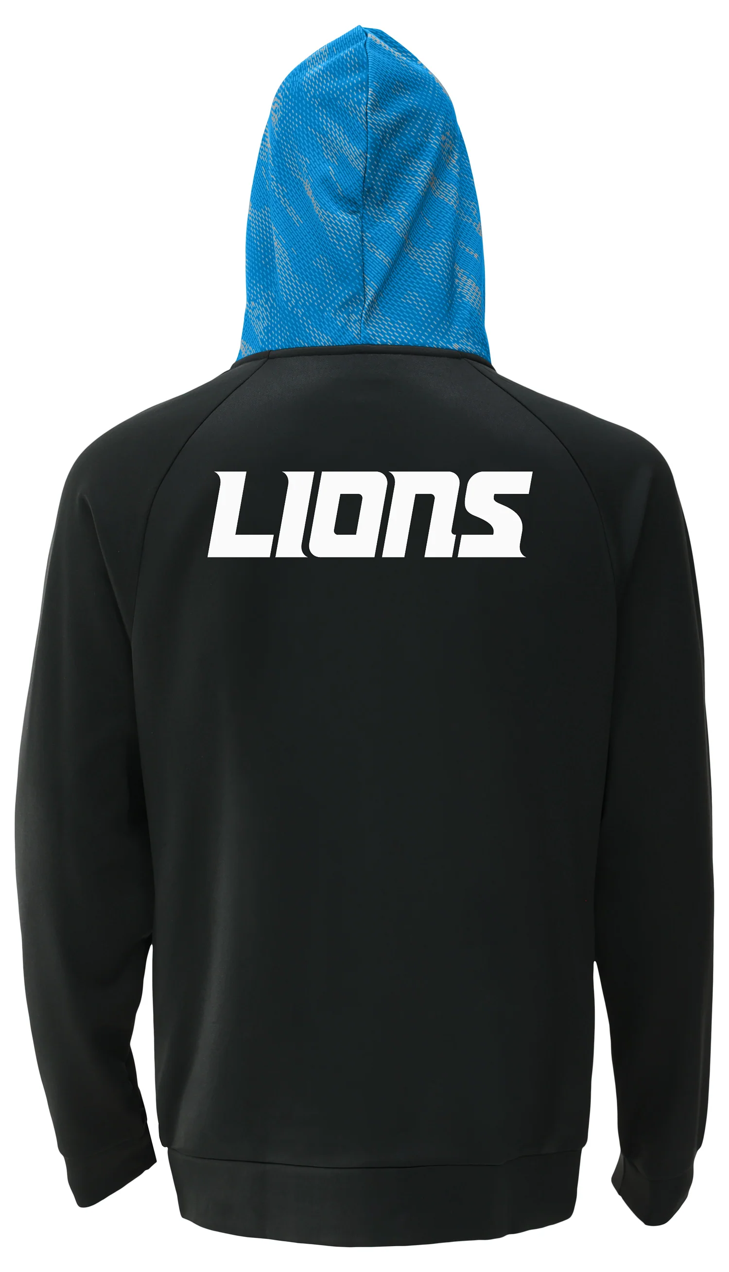Zubaz NFL Men's Raglan Viper Hood Liner Full Zip Hoodie, DETROIT LIONS - Image 8