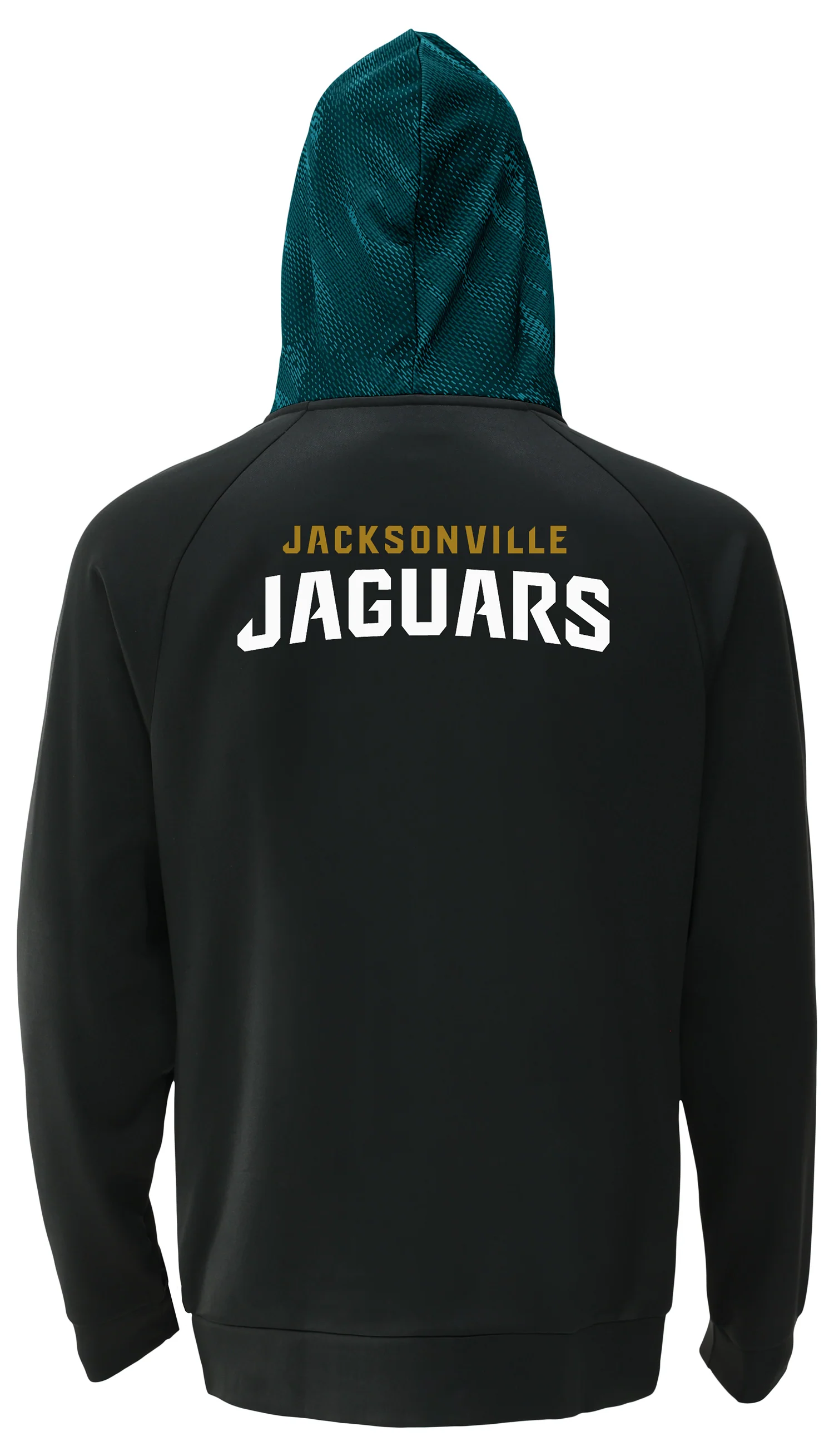 Zubaz NFL   Men's Raglan Viper Hood Liner Full Zip Hoodie, JACKSONVILLE JAGUARS - Image 4