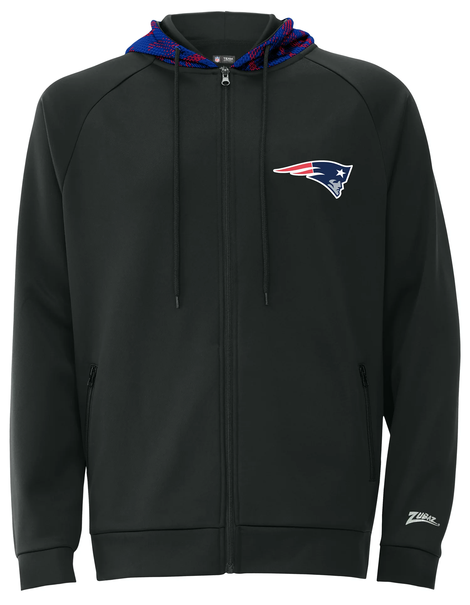 Zubaz NFL Men's Raglan Viper Hood Liner Full Zip Hoodie, NEW ENGLAND PATRIOTS - Image 15