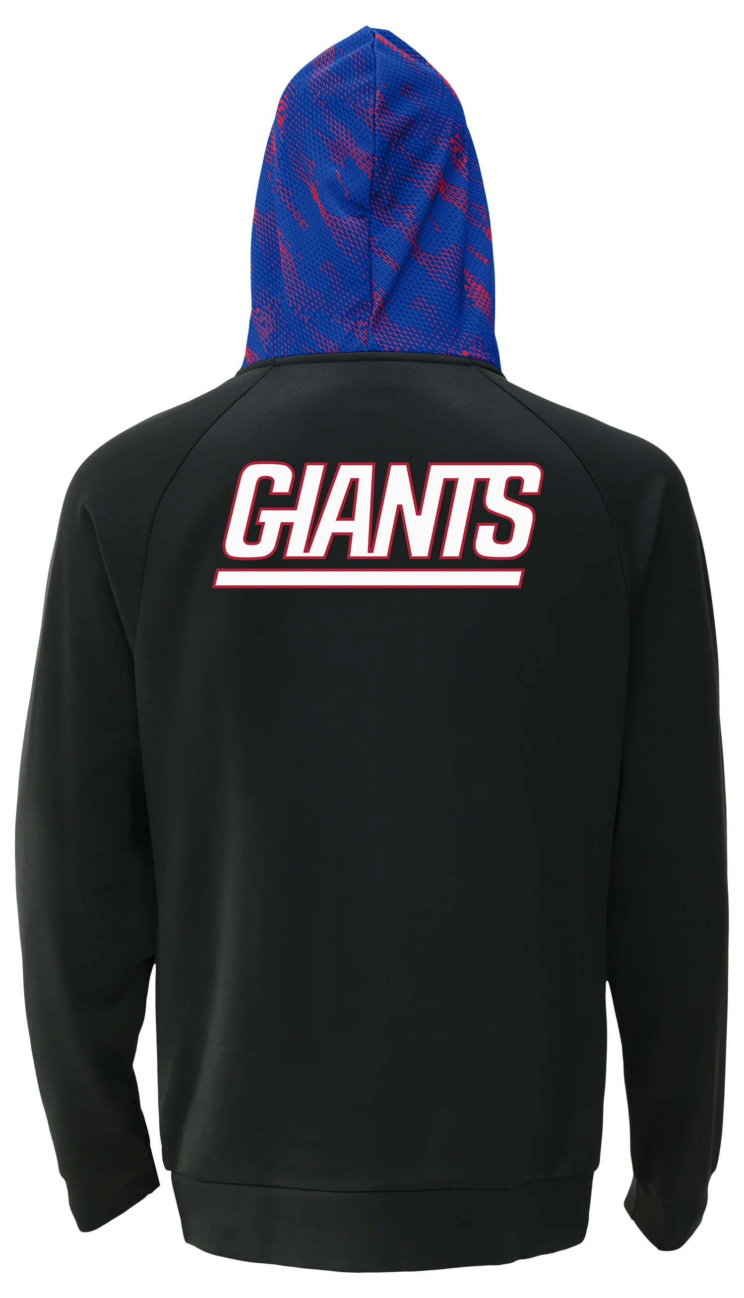 Zubaz NFL Men's Raglan Viper Hood Liner Full Zip Hoodie, NEW YORK GIANTS - Image 3