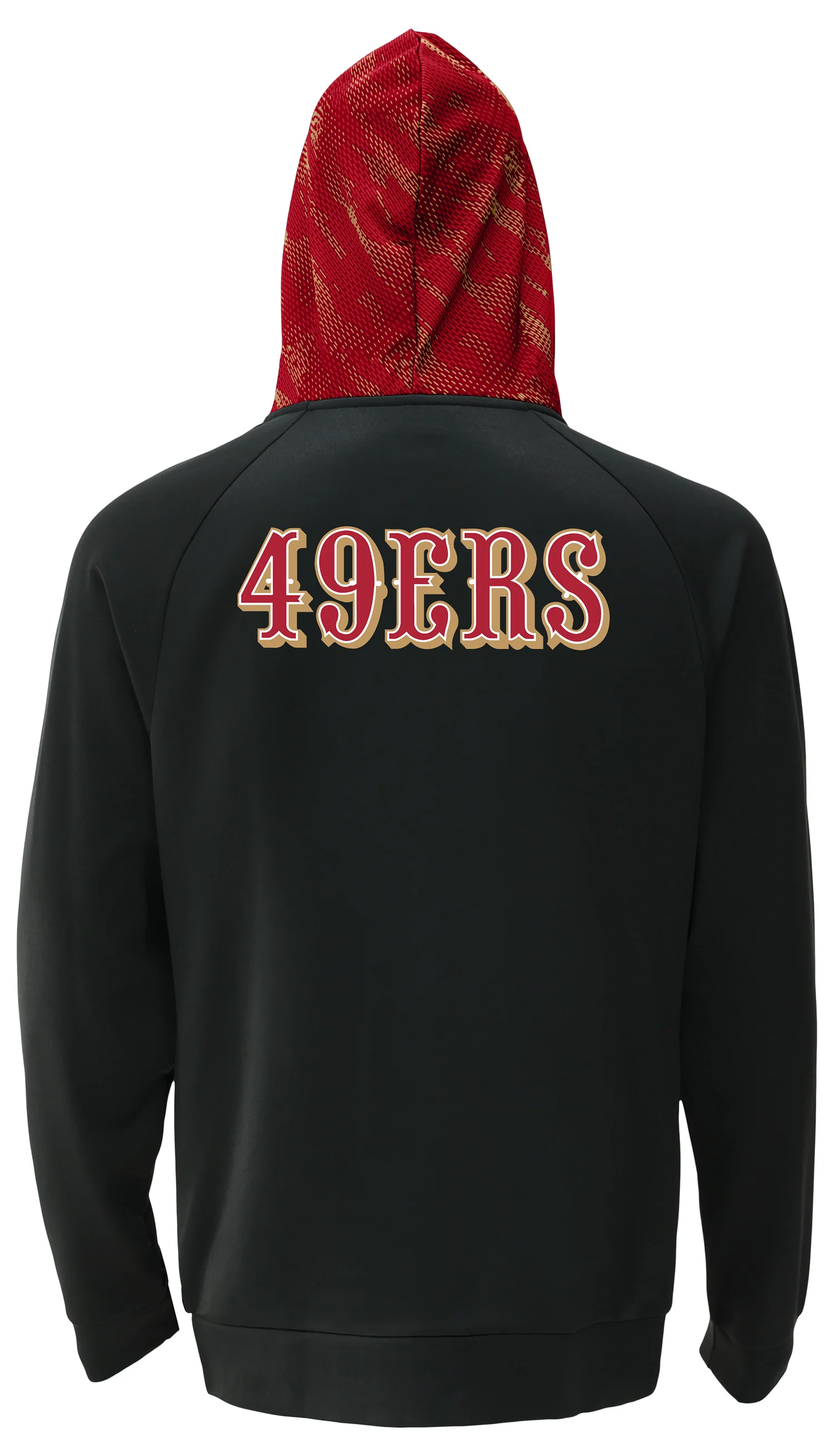 Zubaz NFL Men's Raglan Viper Hood Liner Full Zip Hoodie, SAN FRANCISCO 49ERS - Image 8