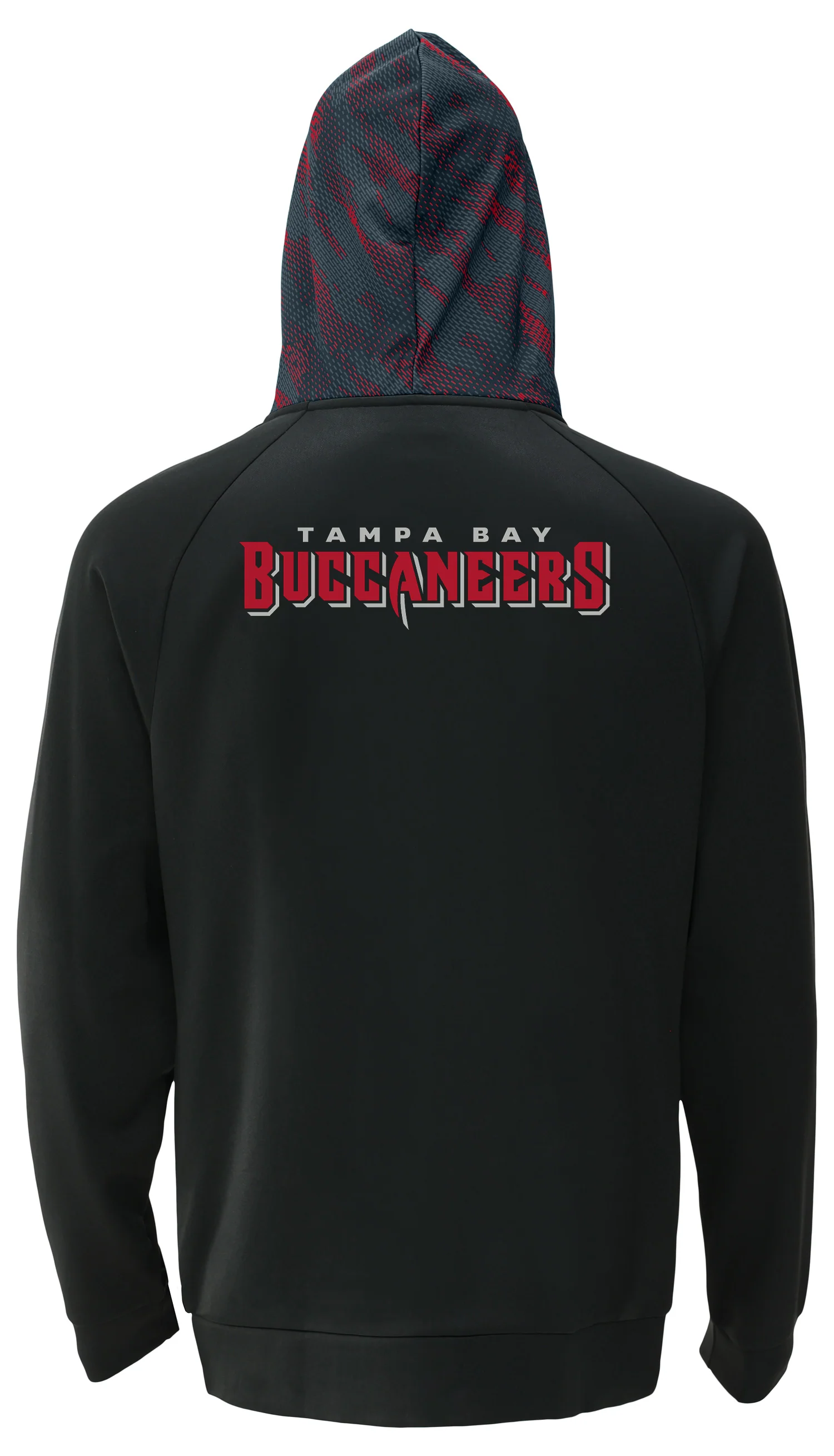 Zubaz NFL Men's Raglan Viper Hood Liner Full Zip Hoodie, TAMPA BAY BUCCANEERS - Image 6