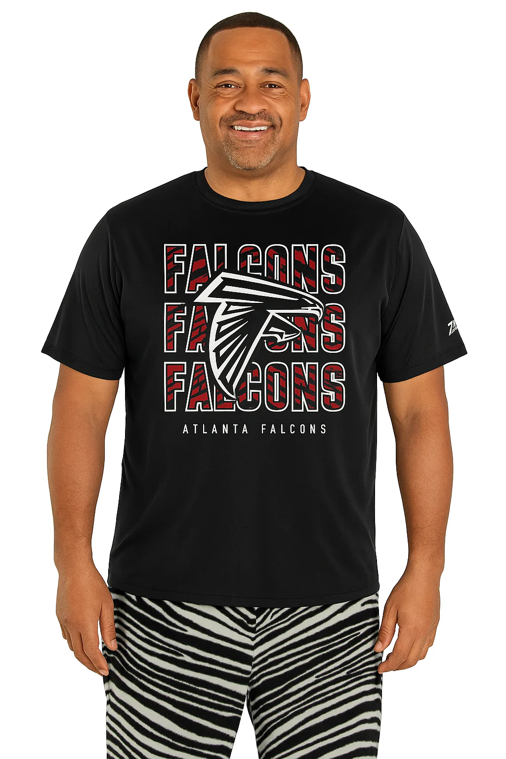 Zubaz NFL Men's Repeat Play Primary Team Color Short Sleeve T-Shirt, Atlanta Falcons - Image 15
