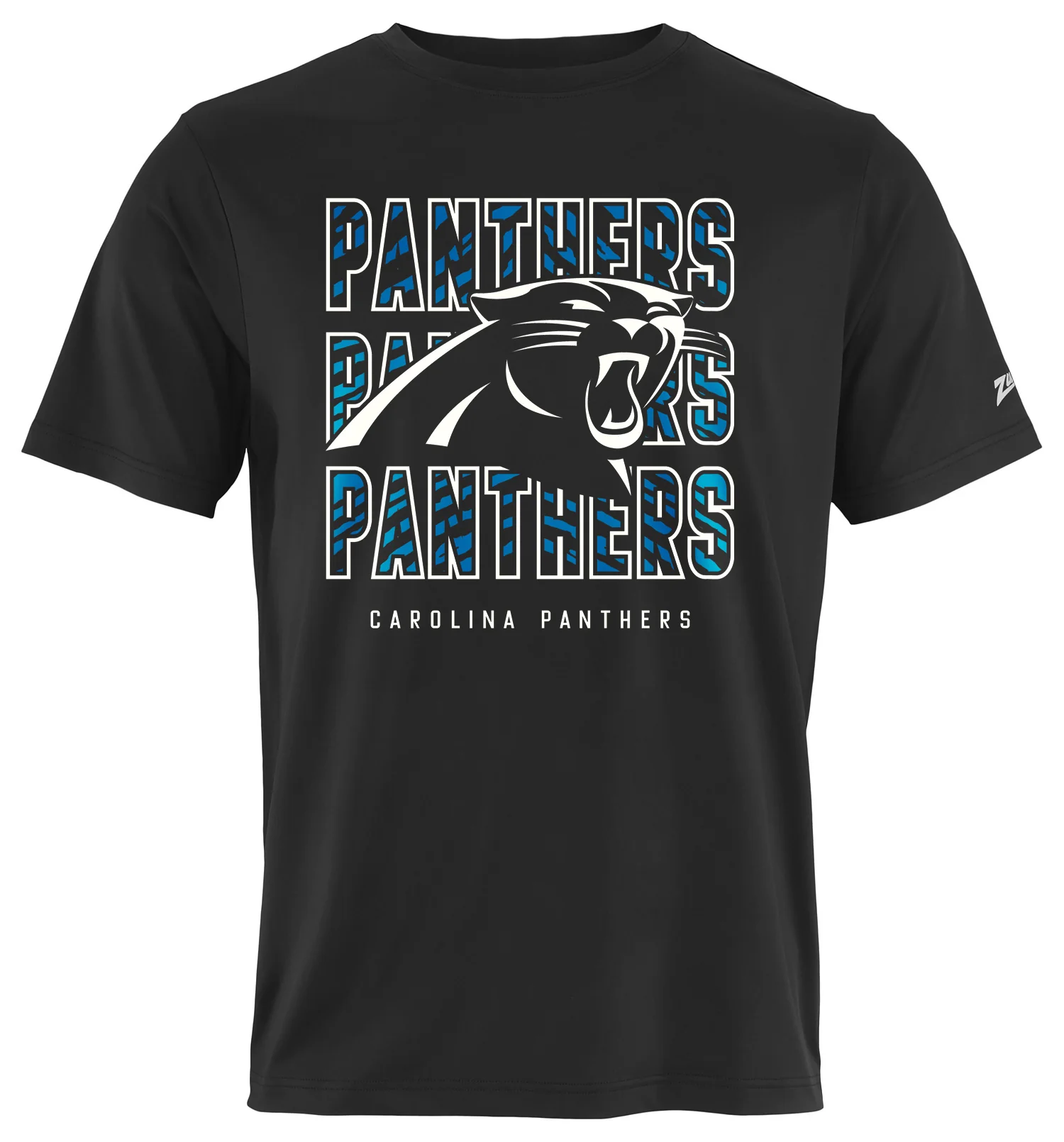 Zubaz NFL Men's Repeat Play Primary Team Color Short Sleeve T-Shirt, Carolina Panthers - Image 26