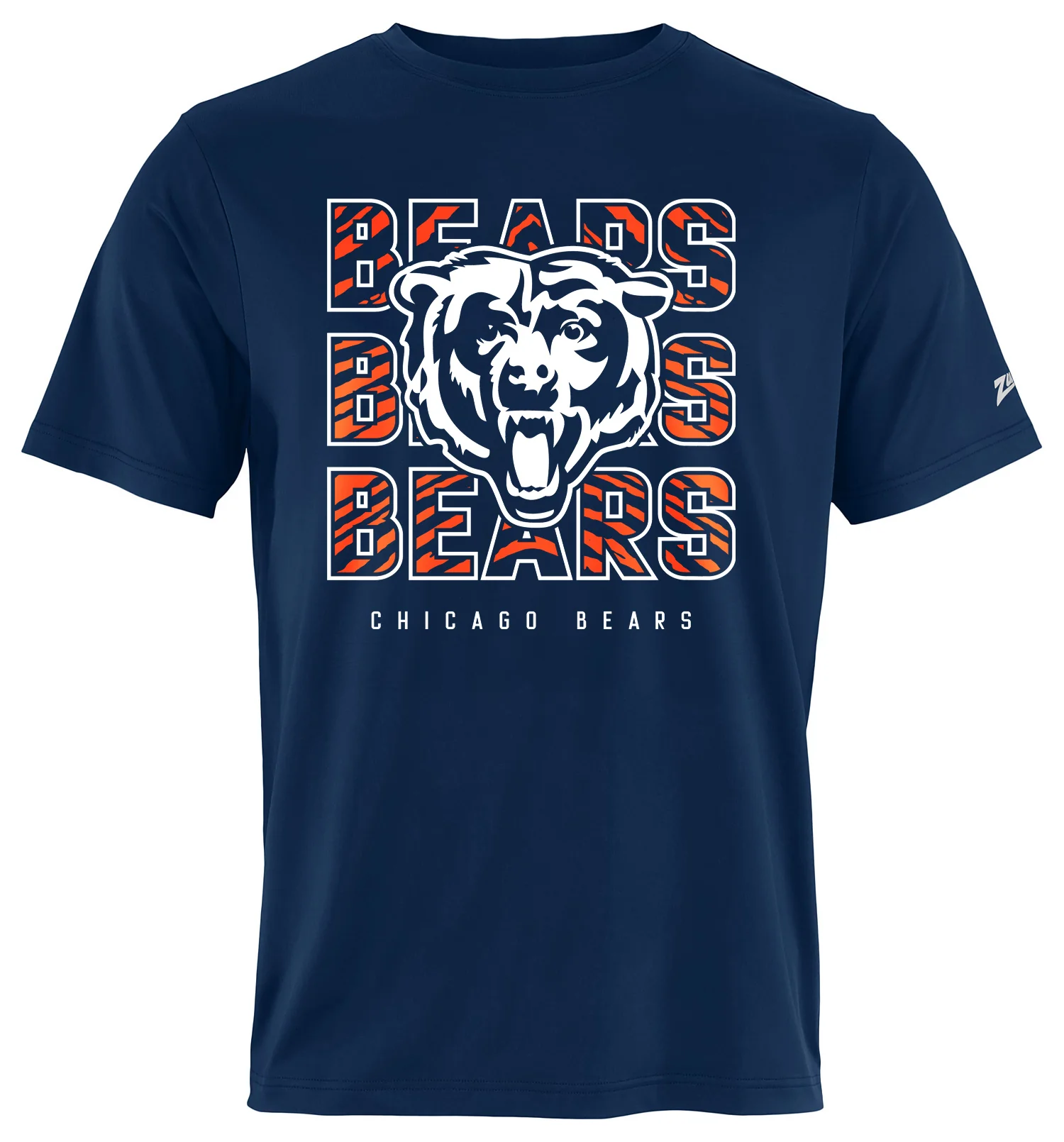 Zubaz NFL Men's Repeat Play Primary Team Color Short Sleeve T-Shirt, Chicago Bears - Image 6