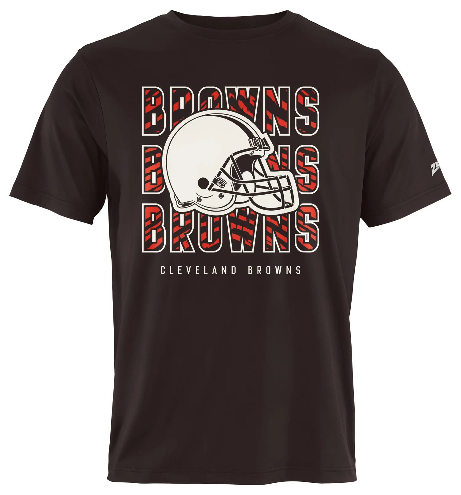 Zubaz NFL Men's Repeat Play Primary Team Color Short Sleeve T-Shirt, Cleveland Browns - Image 6
