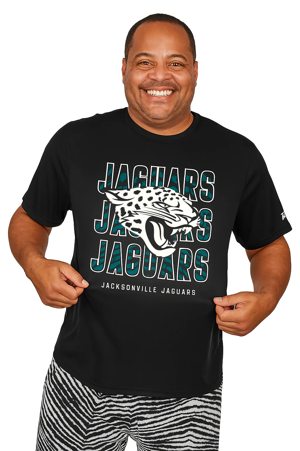 Zubaz NFL Men's Repeat Play Primary Team Color Short Sleeve T-Shirt, Jacksonville Jaguars - Image 45
