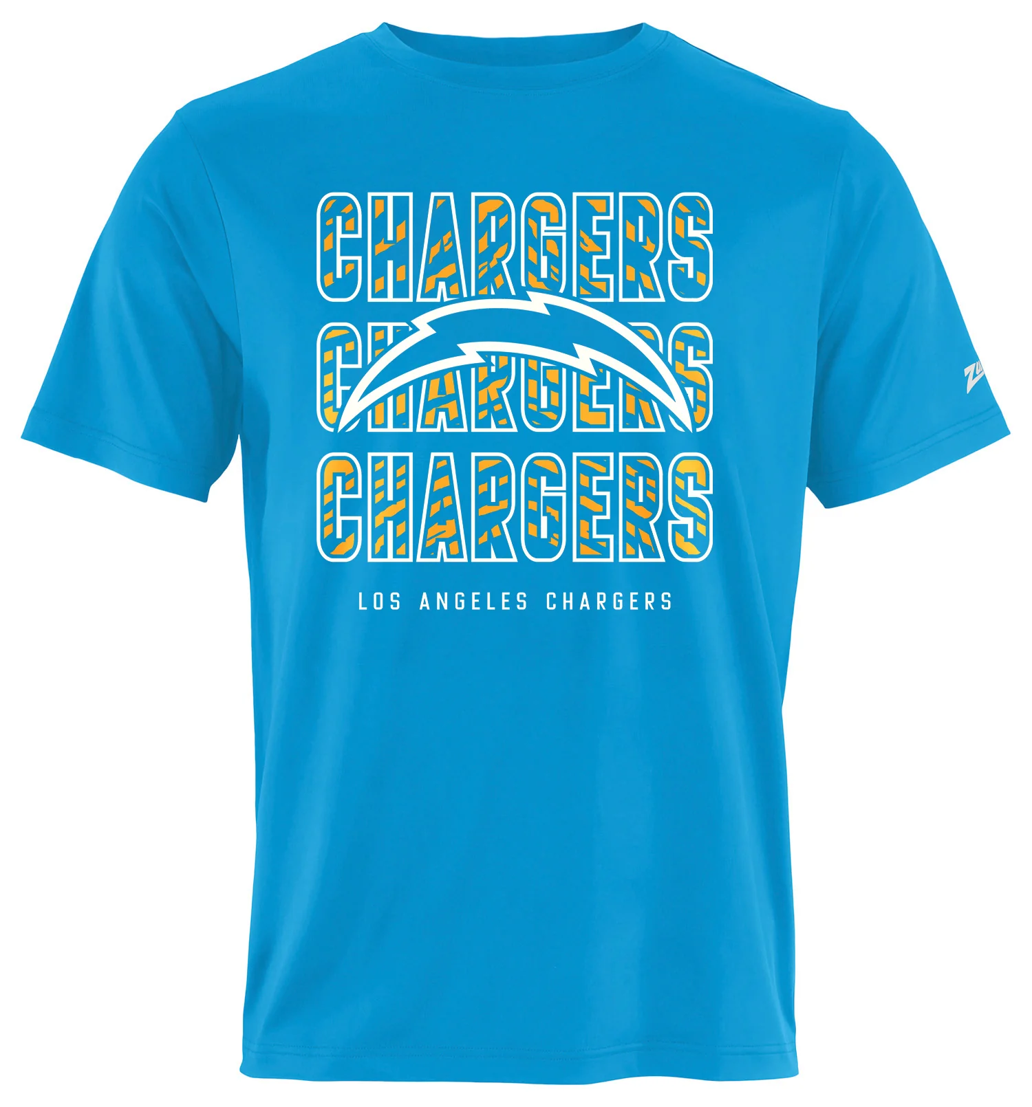 Zubaz NFL Men's Repeat Play Primary Team Color Short Sleeve T-Shirt, Los Angeles Chargers - Image 36