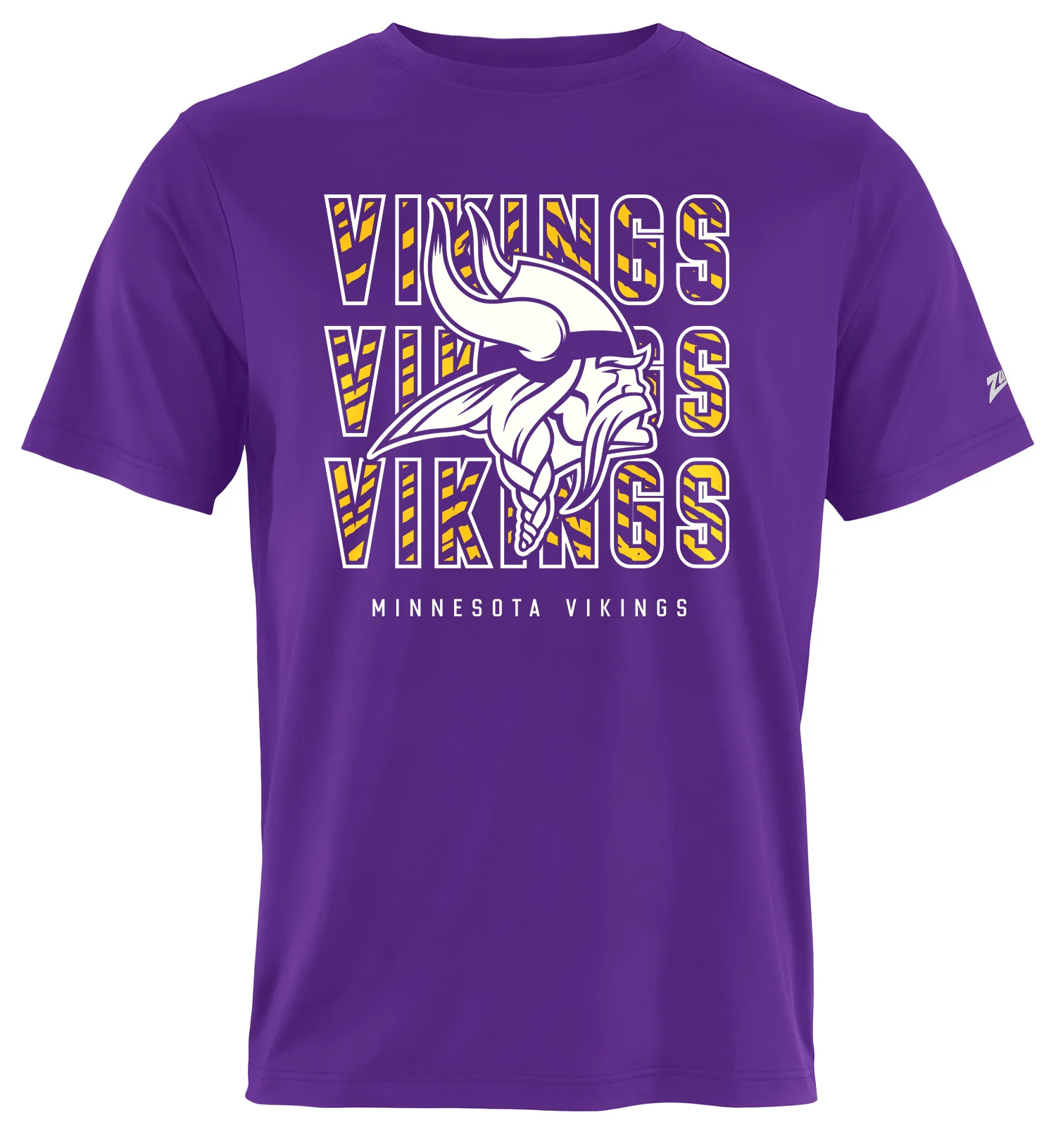 Zubaz NFL Men's Repeat Play Primary Team Color Short Sleeve T-Shirt, Minnesota Vikings - Image 2