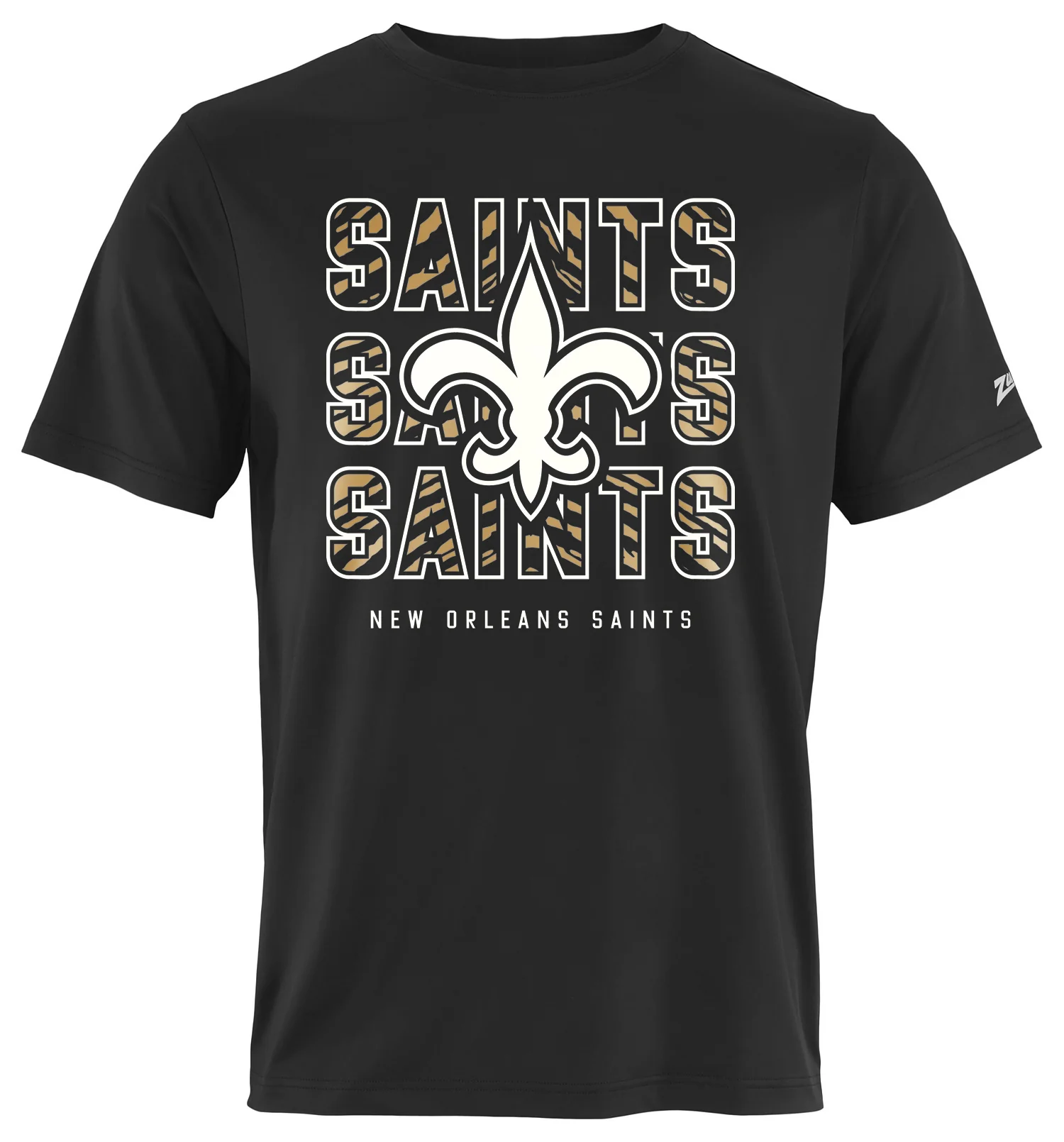 Zubaz NFL Men's Repeat Play Primary Team Color Short Sleeve T-Shirt, New Orleans Saints - Image 21