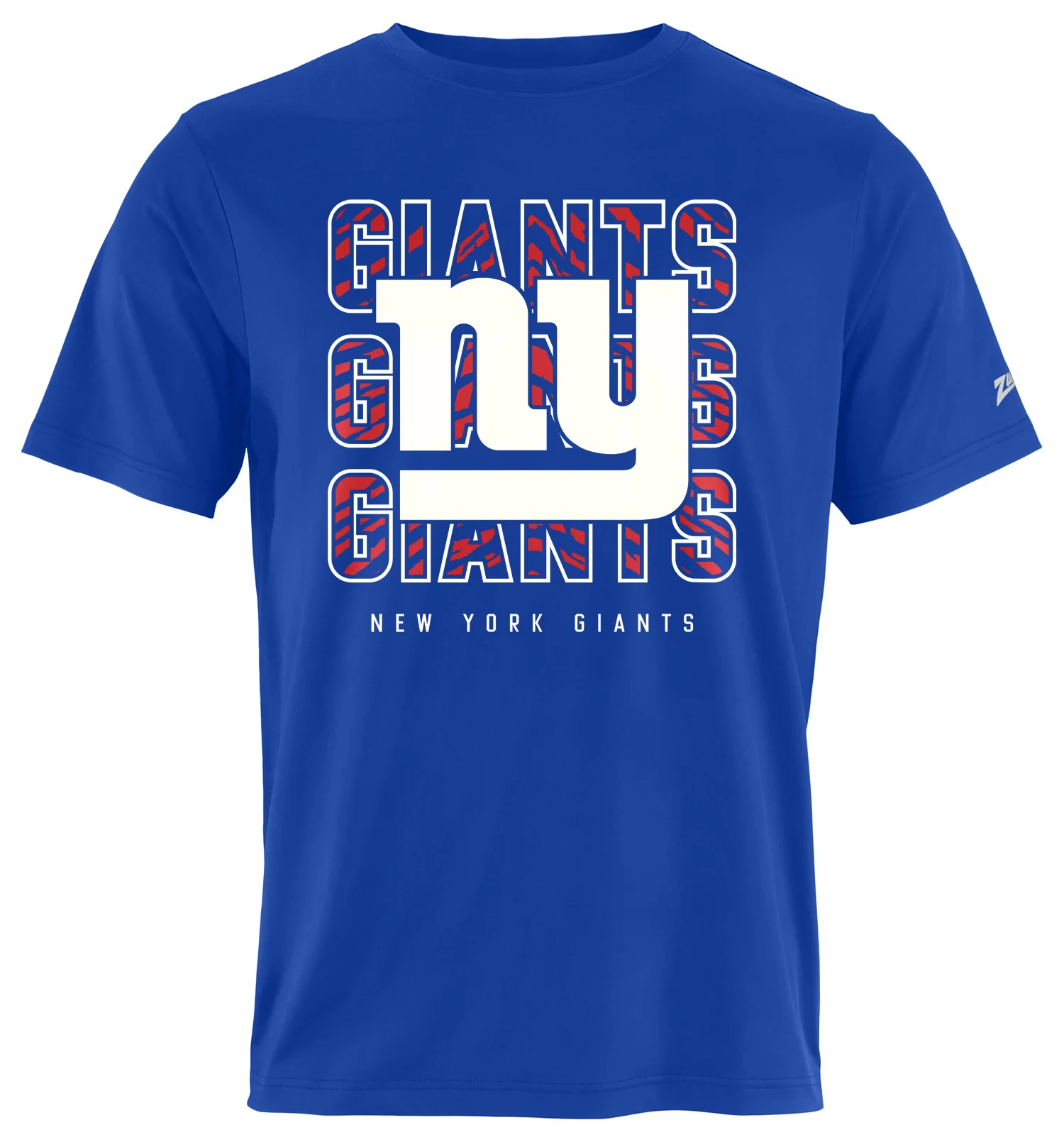 Zubaz NFL Men's Repeat Play Primary Team Color Short Sleeve T-Shirt, New York Giants - Image 26