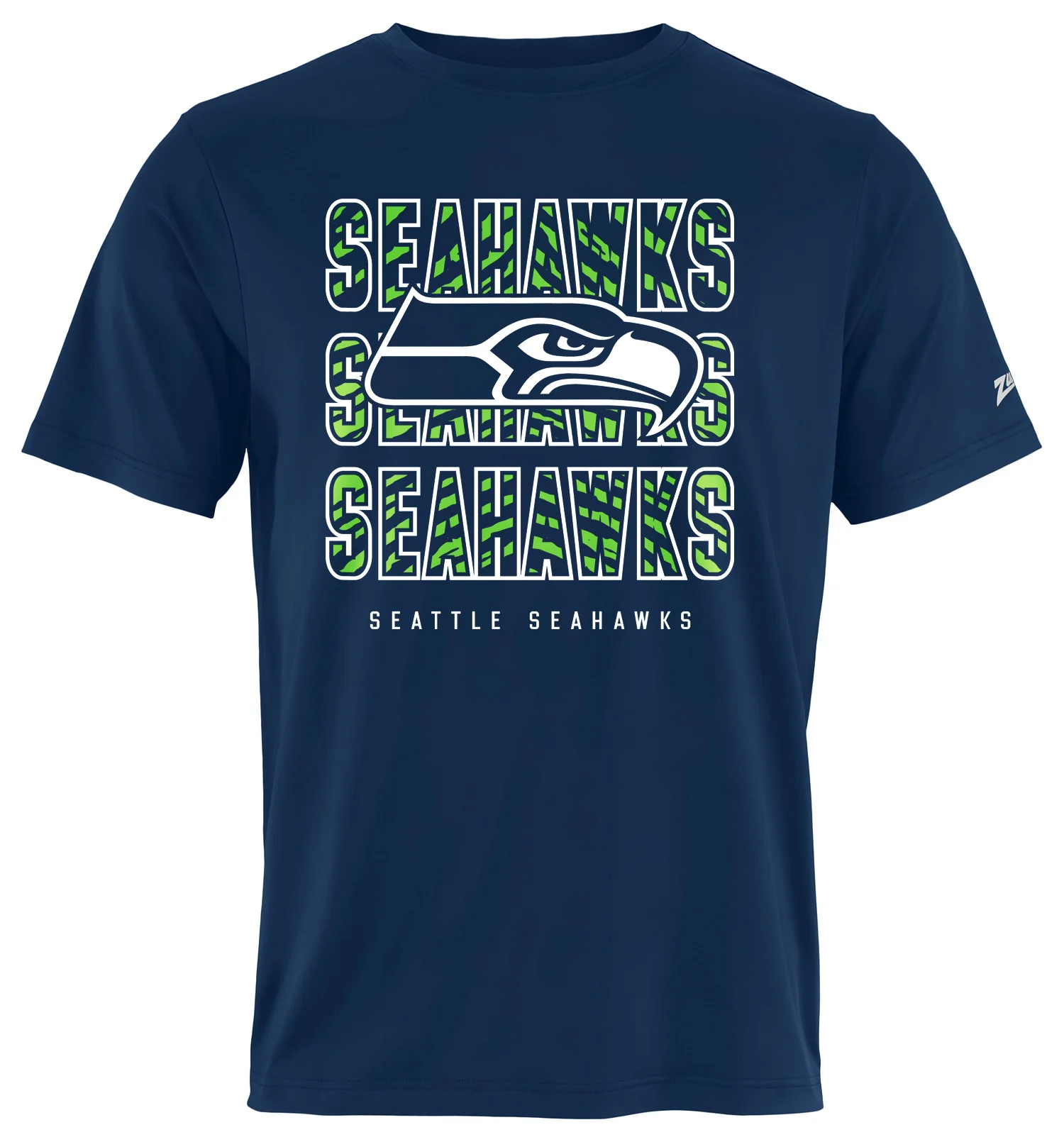 Zubaz NFL Men's Repeat Play Primary Team Color Short Sleeve T-Shirt, Seattle Seahawks - Image 16